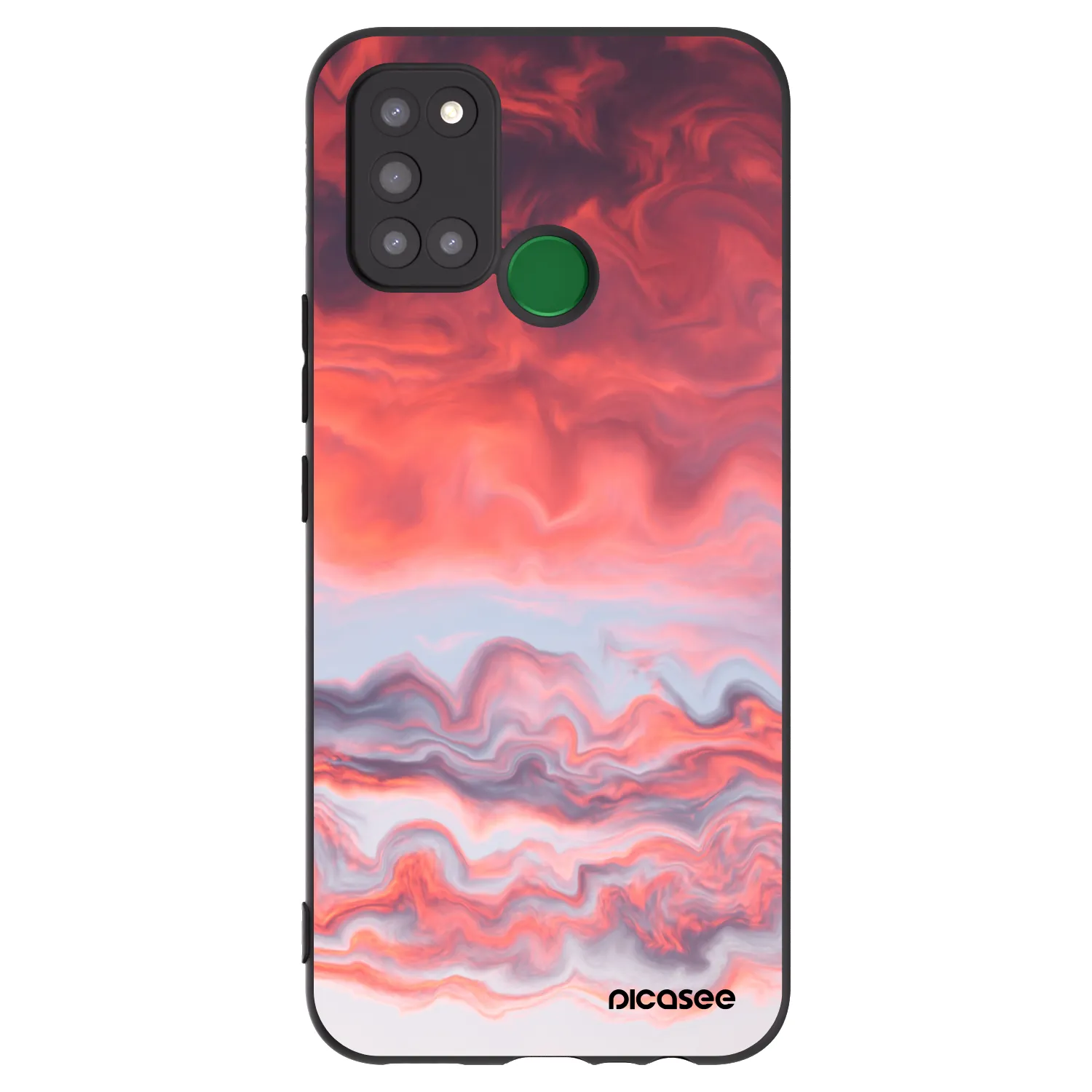 Picasee silikonowe czarne etui na Realme 7i - Sunset