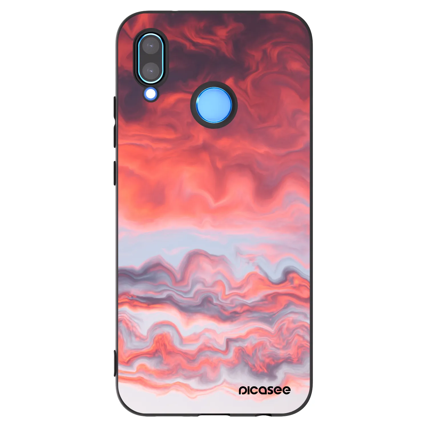 Picasee silikonowe czarne etui na Huawei P20 Lite - Sunset