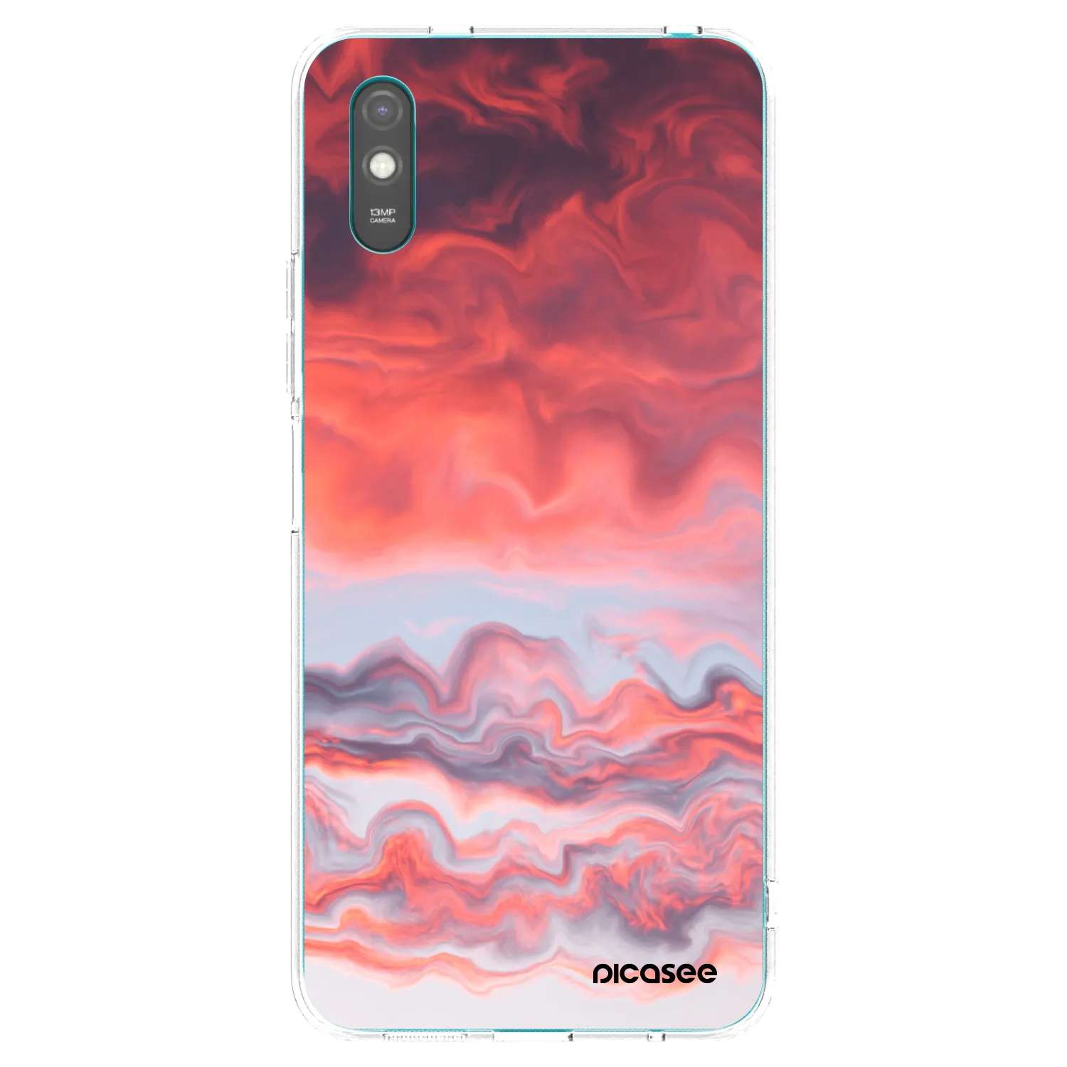 Picasee silikonowe przeźroczyste etui na Xiaomi Redmi 9AT - Sunset