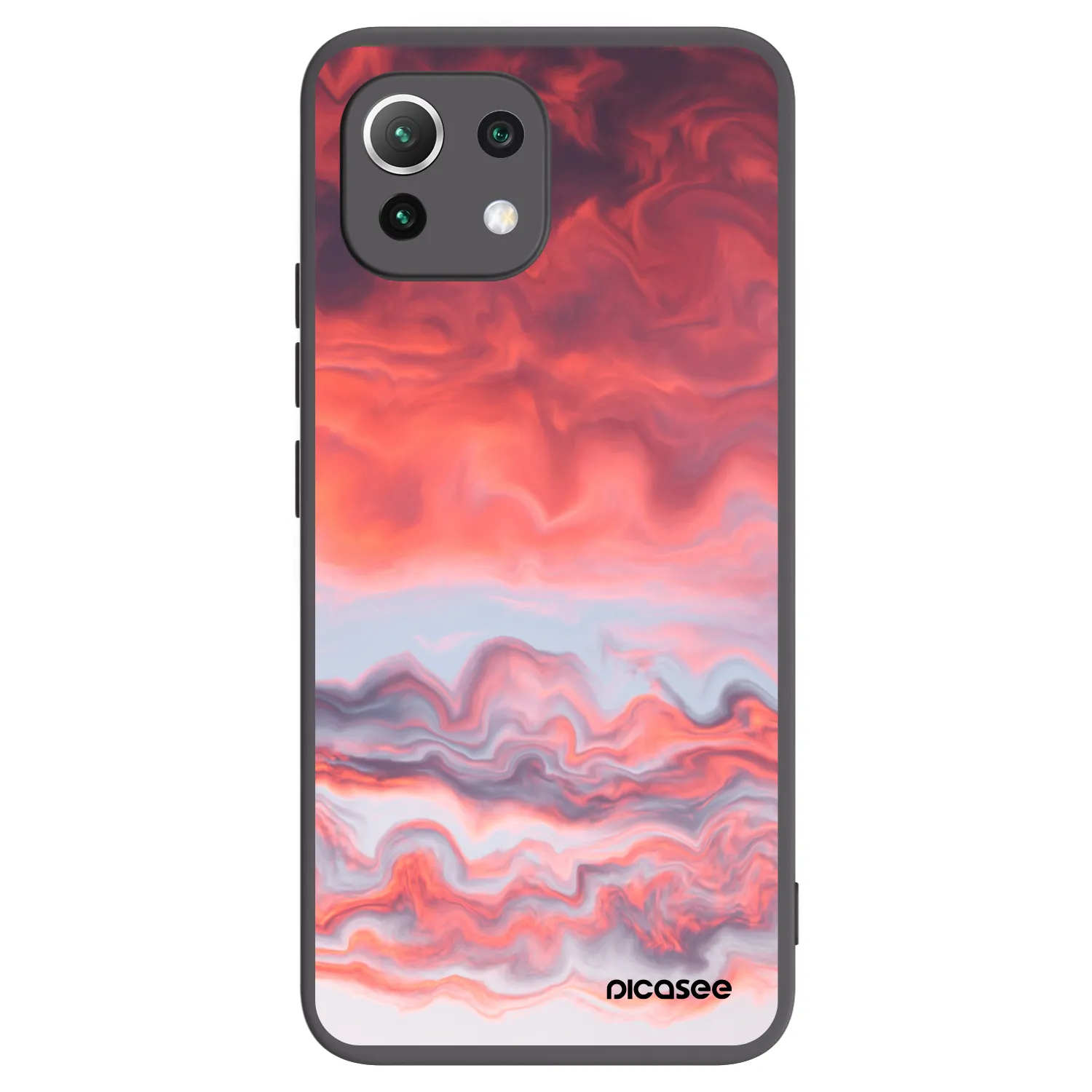 Picasee silikonowe czarne etui na Xiaomi Mi 11 Lite - Sunset