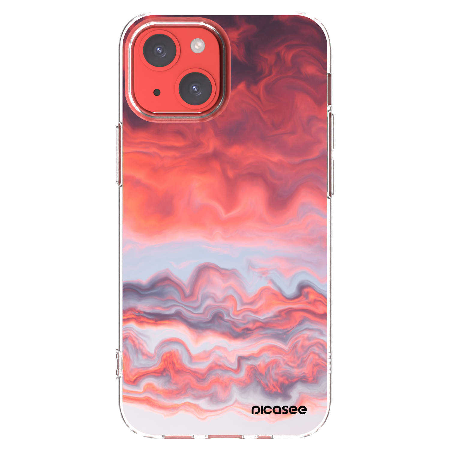 Picasee silikonowe przeźroczyste etui na Apple iPhone 13 mini - Sunset