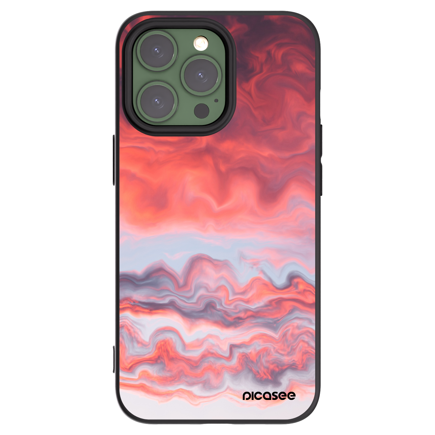 Picasee silikonowe czarne etui na Apple iPhone 13 Pro - Sunset