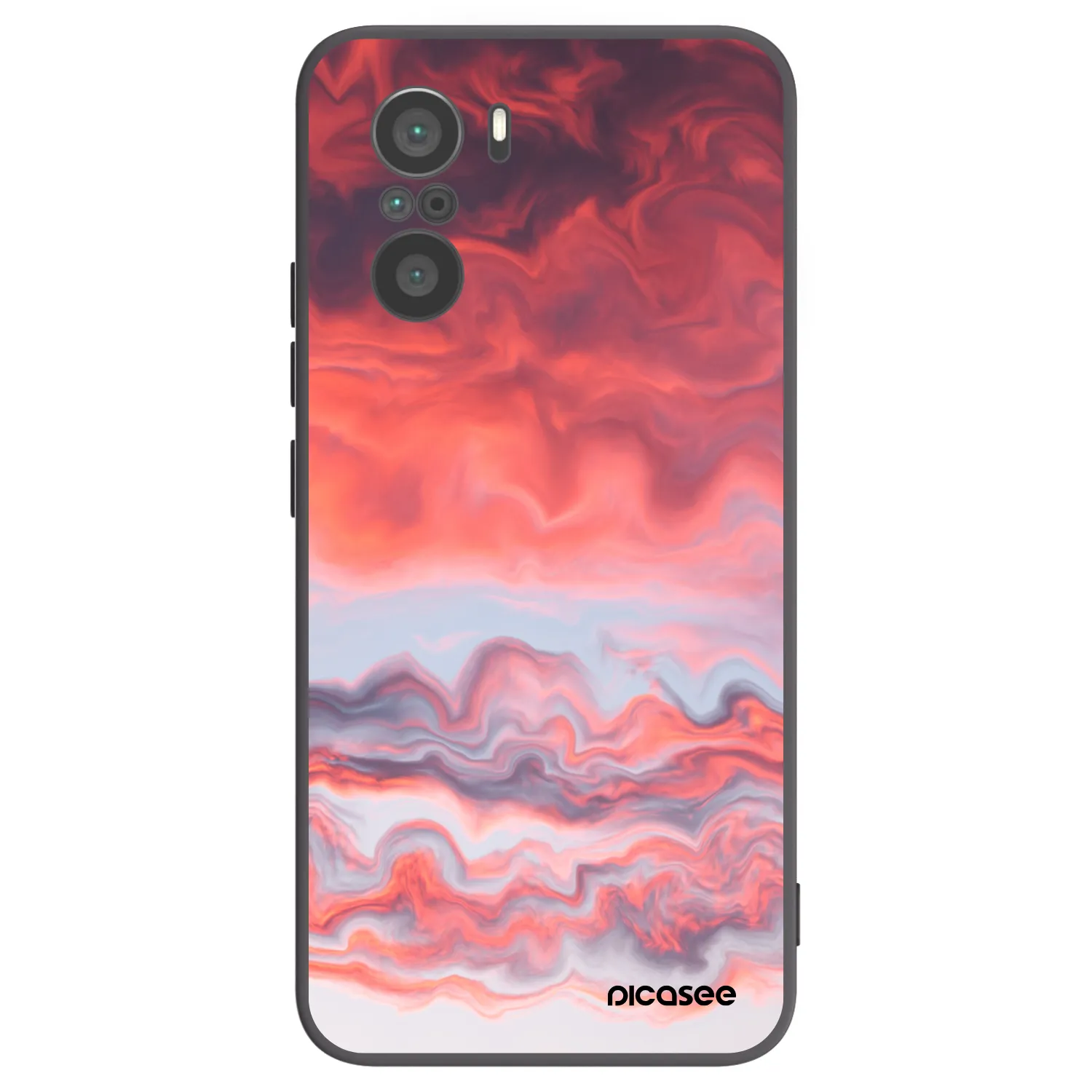 Picasee silikonowe czarne etui na Xiaomi Poco F3 - Sunset
