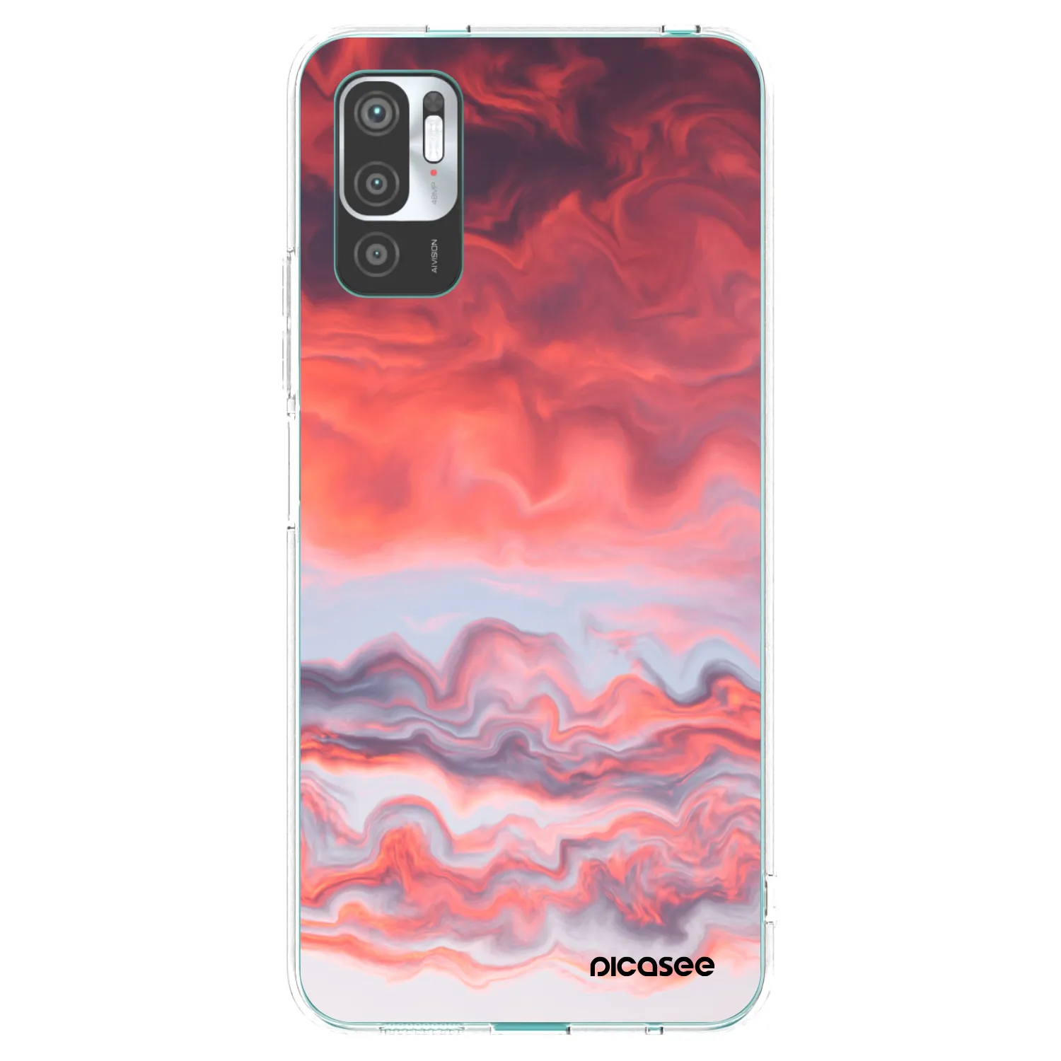 Picasee silikonowe przeźroczyste etui na Xiaomi Redmi Note 10 5G - Sunset