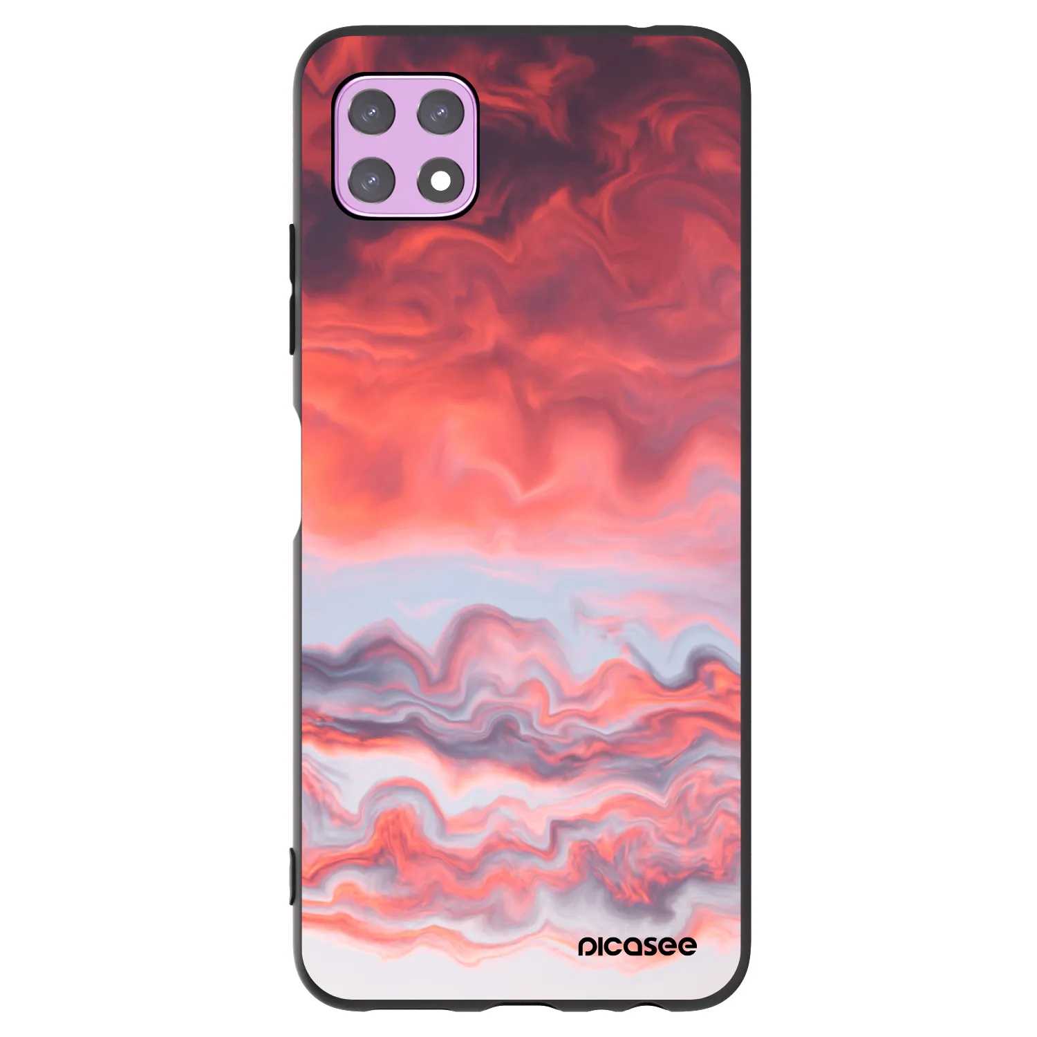 Picasee silikonowe czarne etui na Samsung Galaxy A22 A226B 5G - Sunset