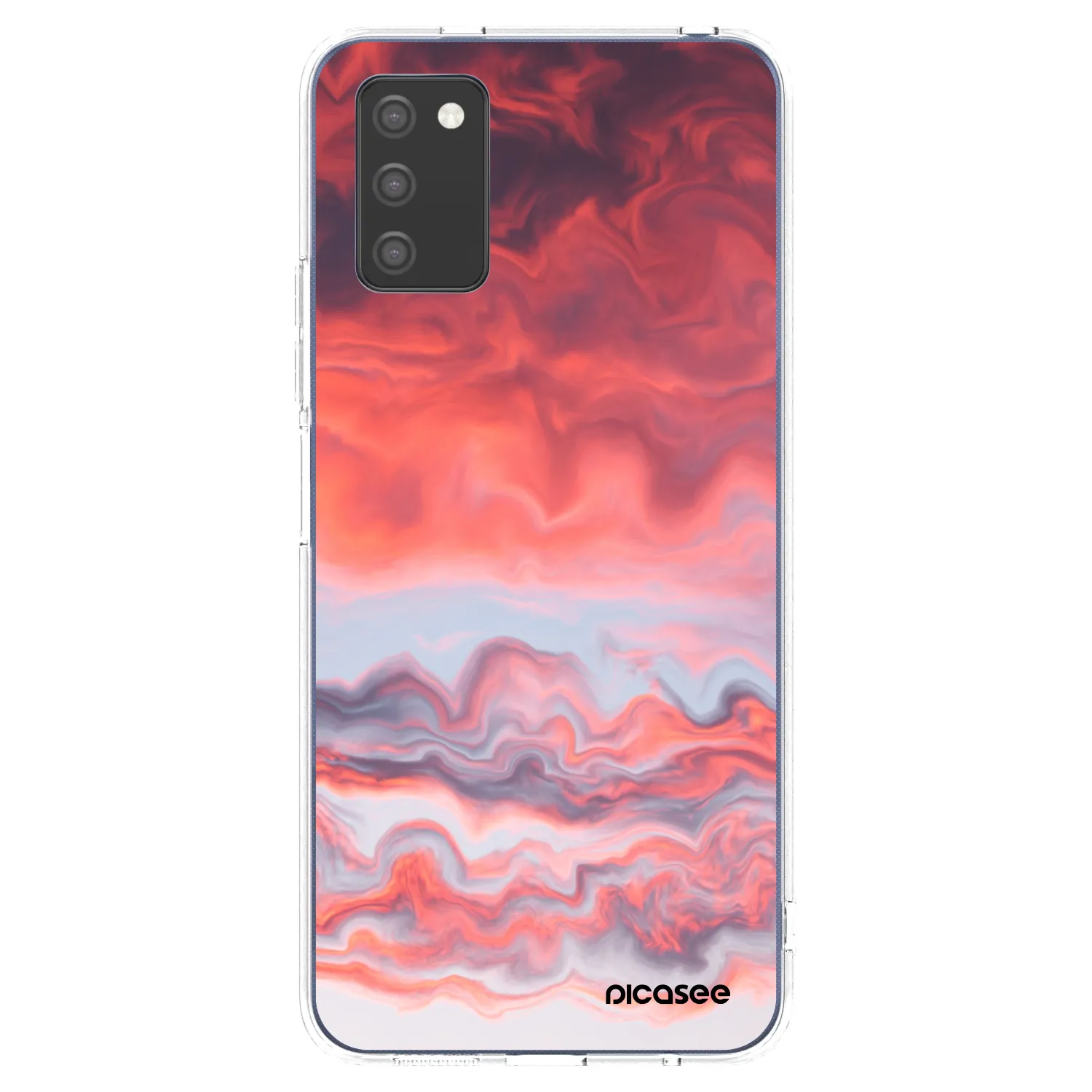 Picasee silikonowe przeźroczyste etui na Samsung Galaxy A02s A025G - Sunset