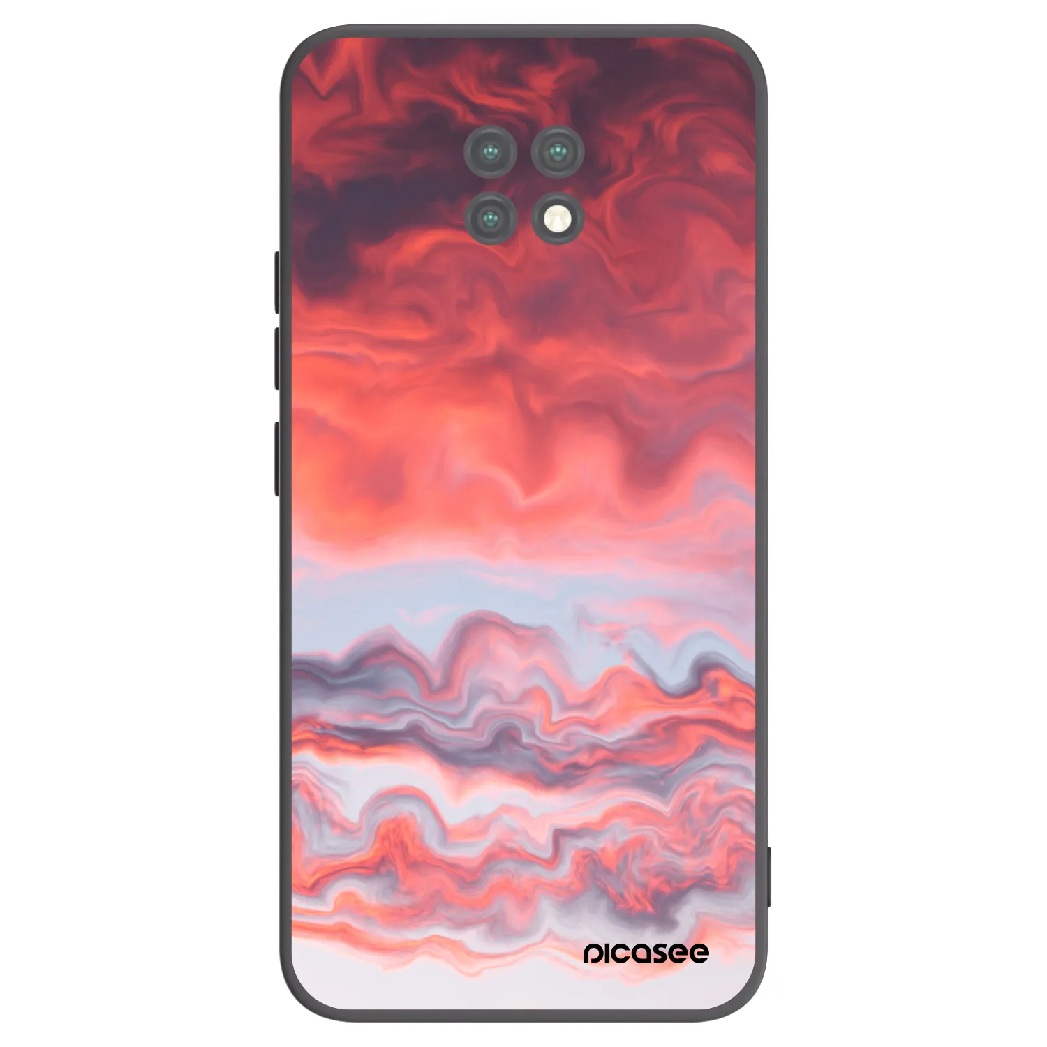 Picasee silikonowe czarne etui na Xiaomi Redmi Note 9T - Sunset