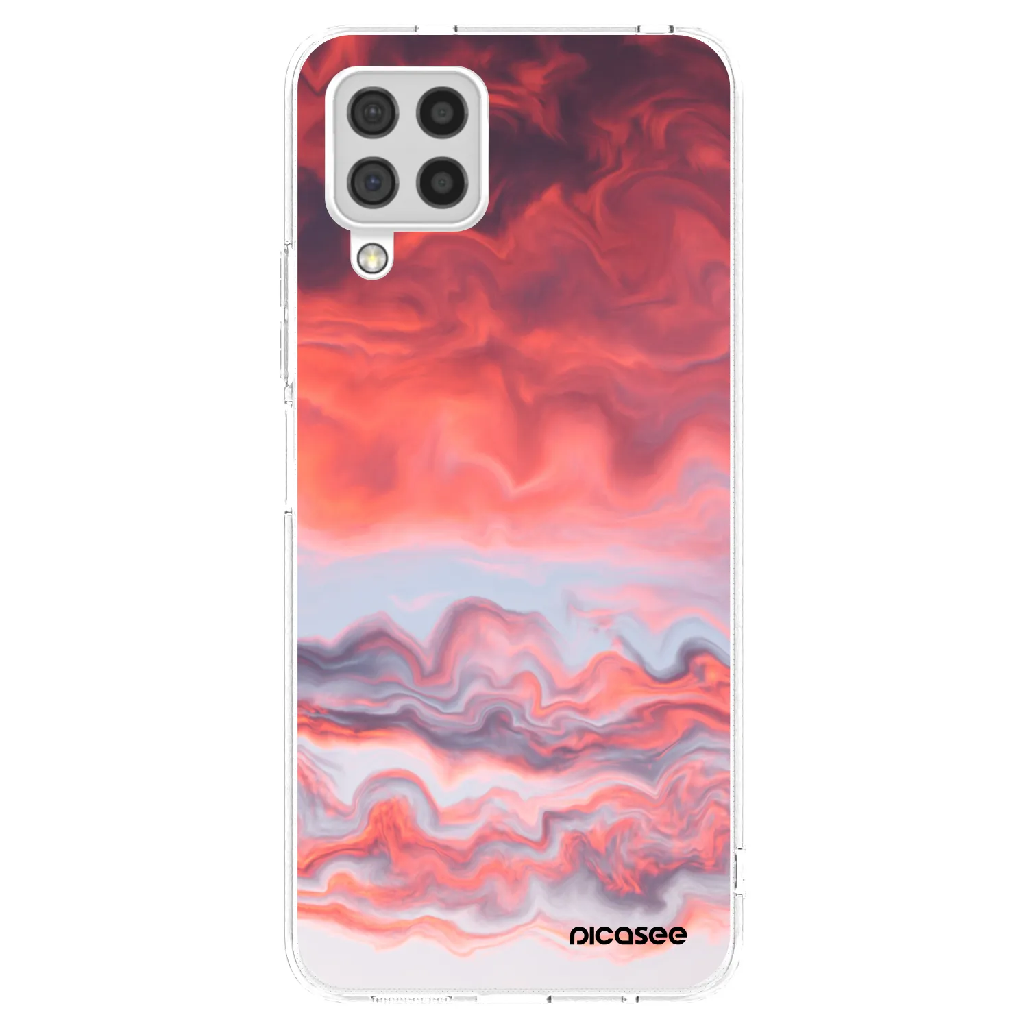 Picasee silikonowe przeźroczyste etui na Samsung Galaxy A22 A225F 4G - Sunset