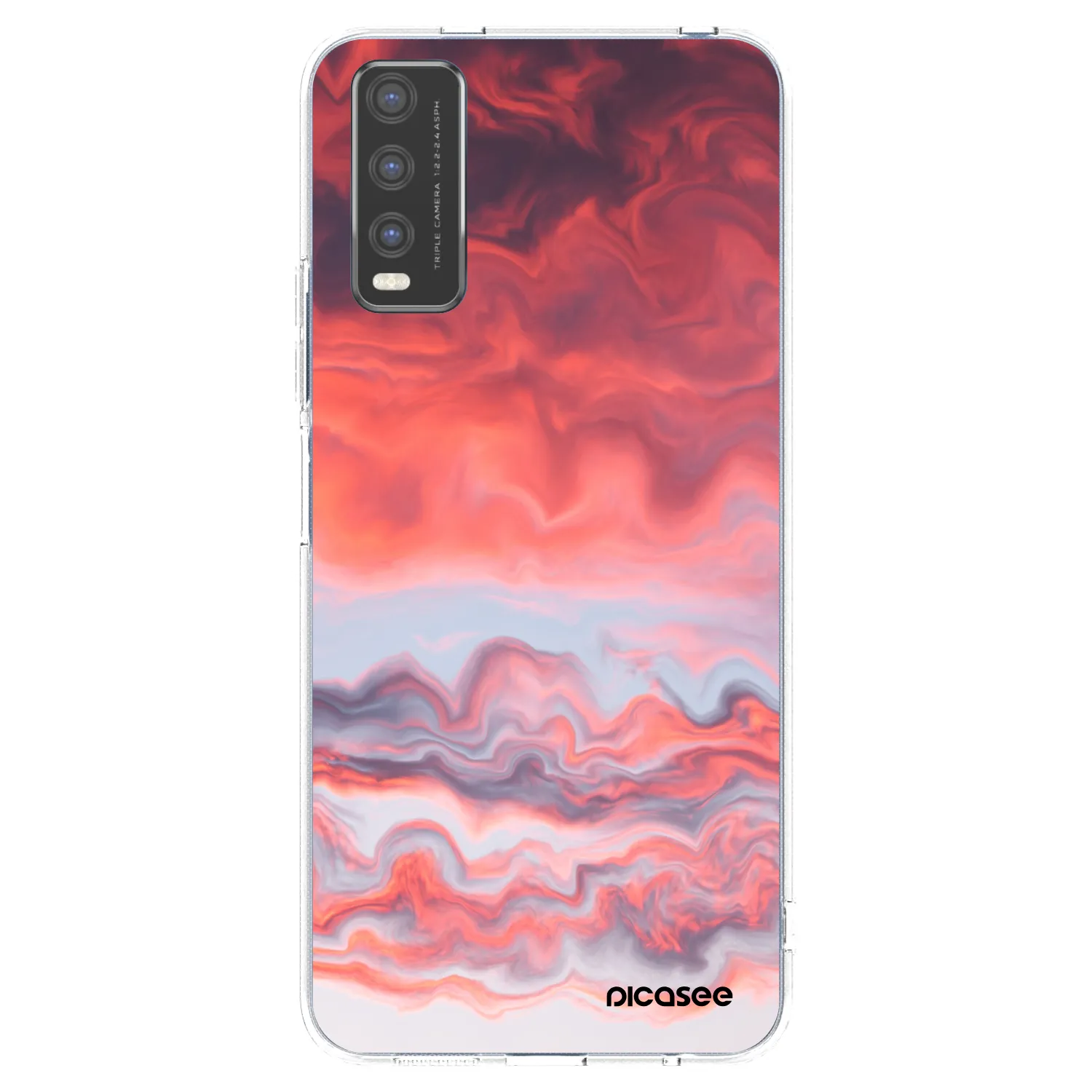 Picasee silikonowe przeźroczyste etui na Vivo Y20s - Sunset