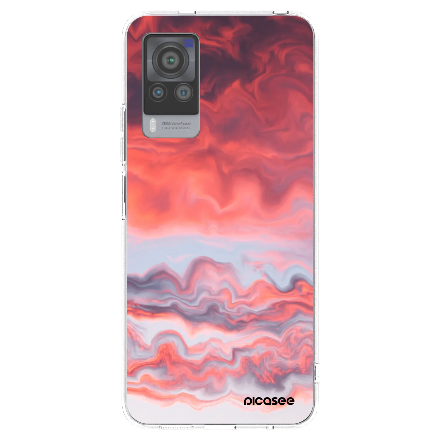 Picasee silikonowe przeźroczyste etui na Vivo X60 Pro 5G - Sunset