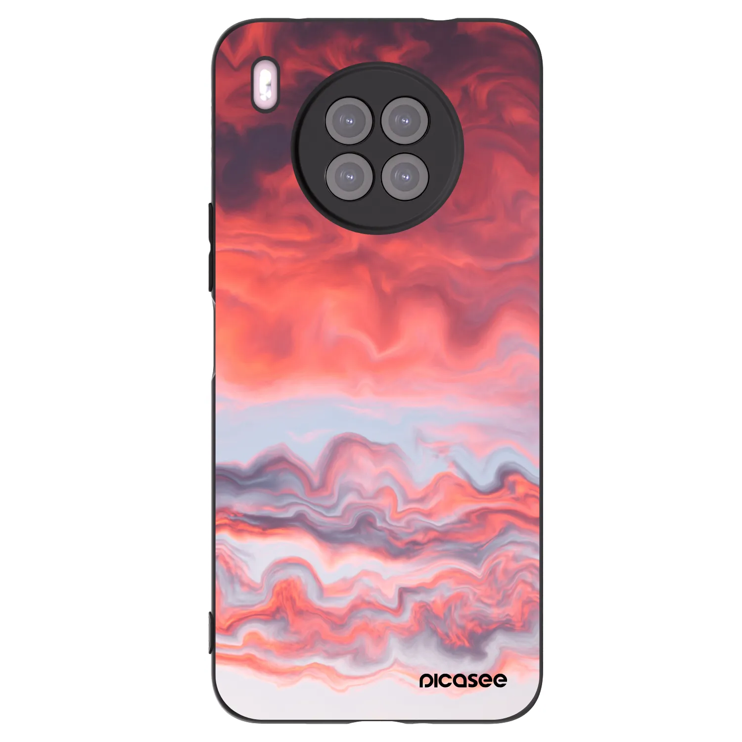 Picasee silikonowe czarne etui na Huawei Nova 8i - Sunset
