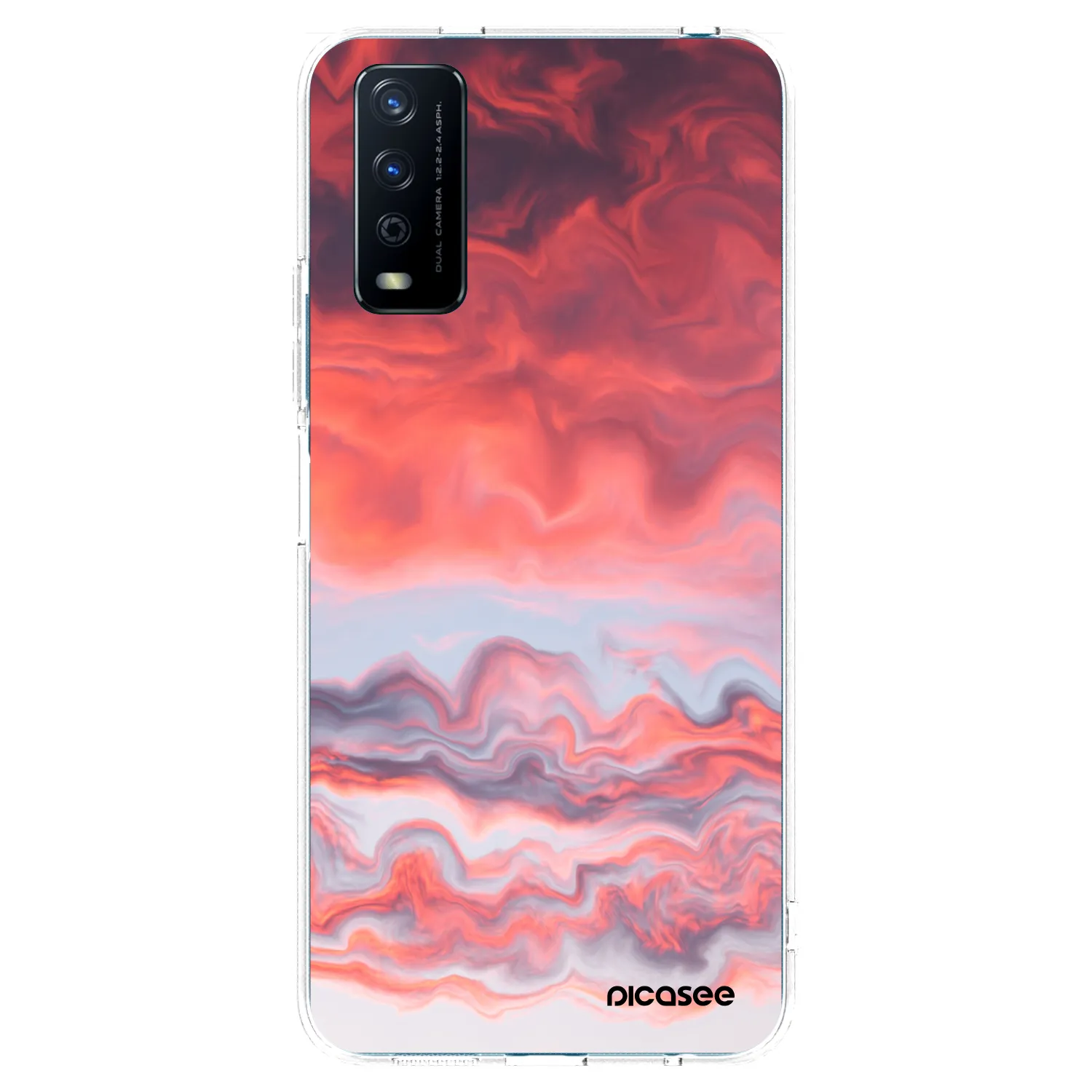 Picasee silikonowe przeźroczyste etui na Vivo Y11s - Sunset
