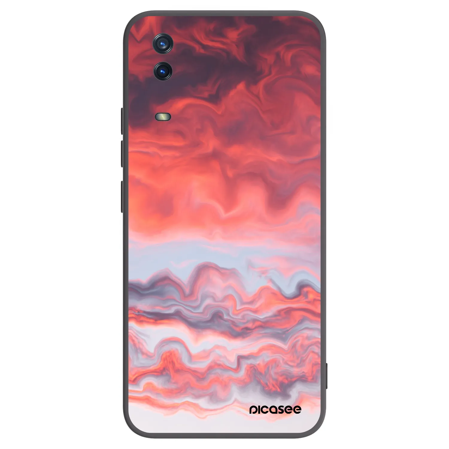 Picasee silikonowe czarne etui na Vivo Y11s - Sunset