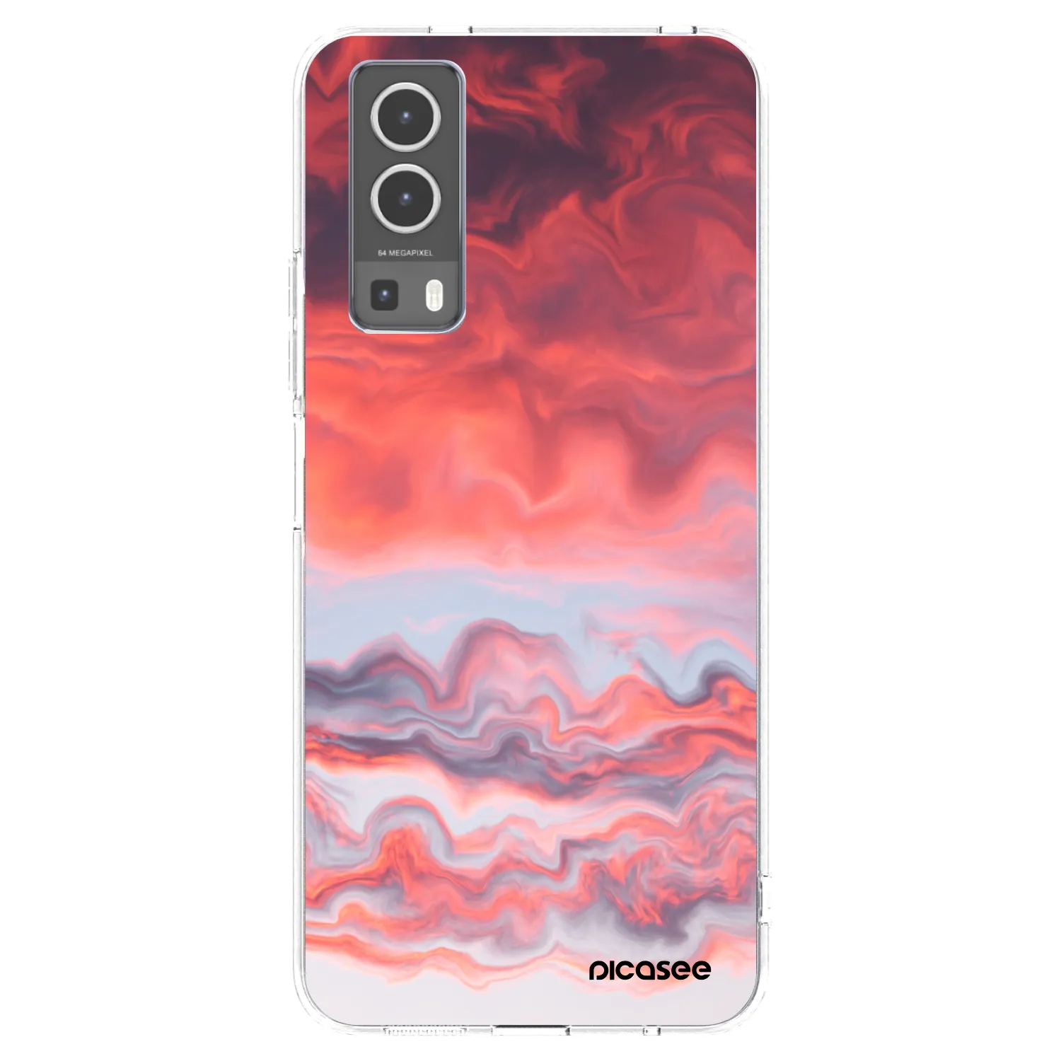 Picasee silikonowe przeźroczyste etui na Vivo Y72 5G - Sunset