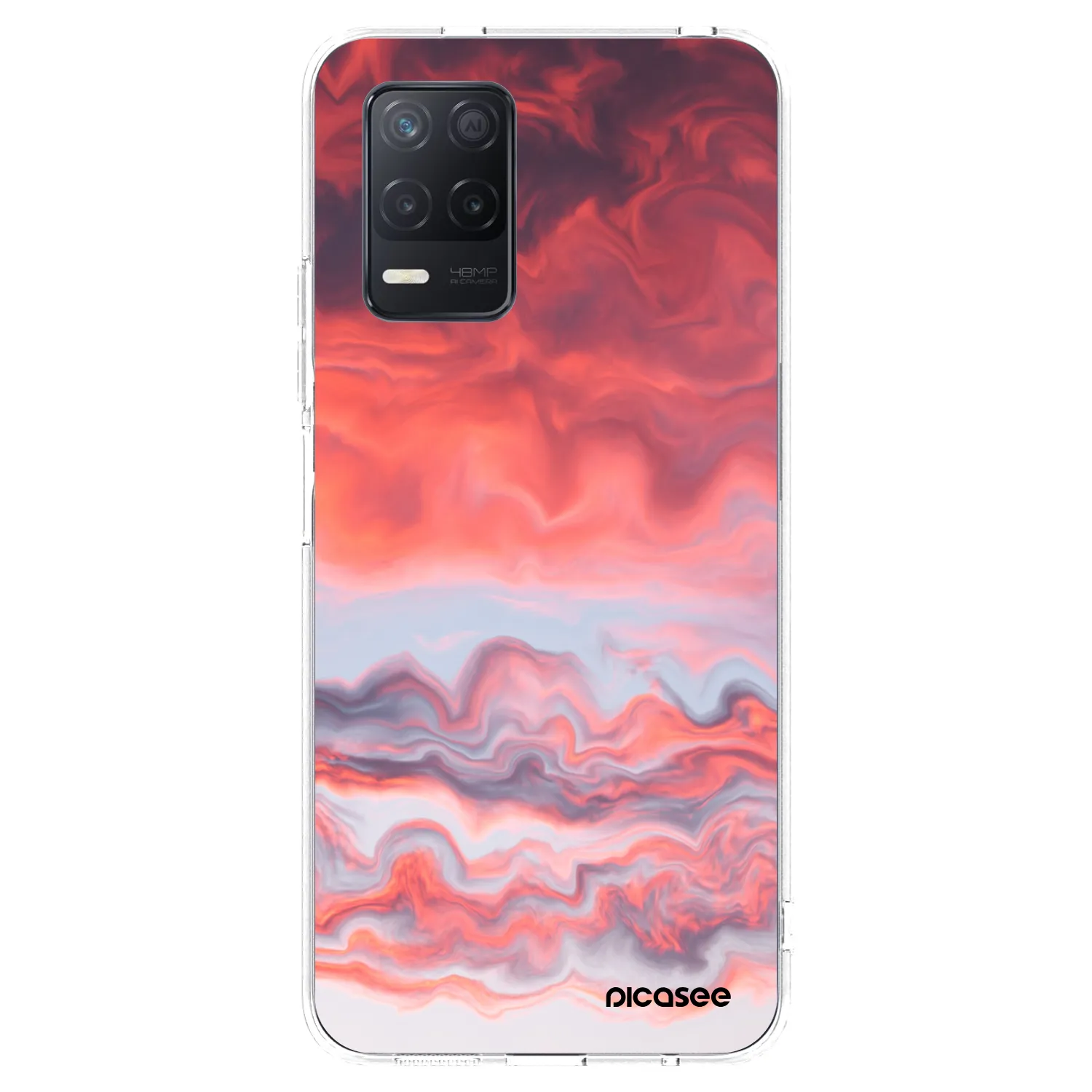 Picasee silikonowe przeźroczyste etui na Realme 8 5G - Sunset