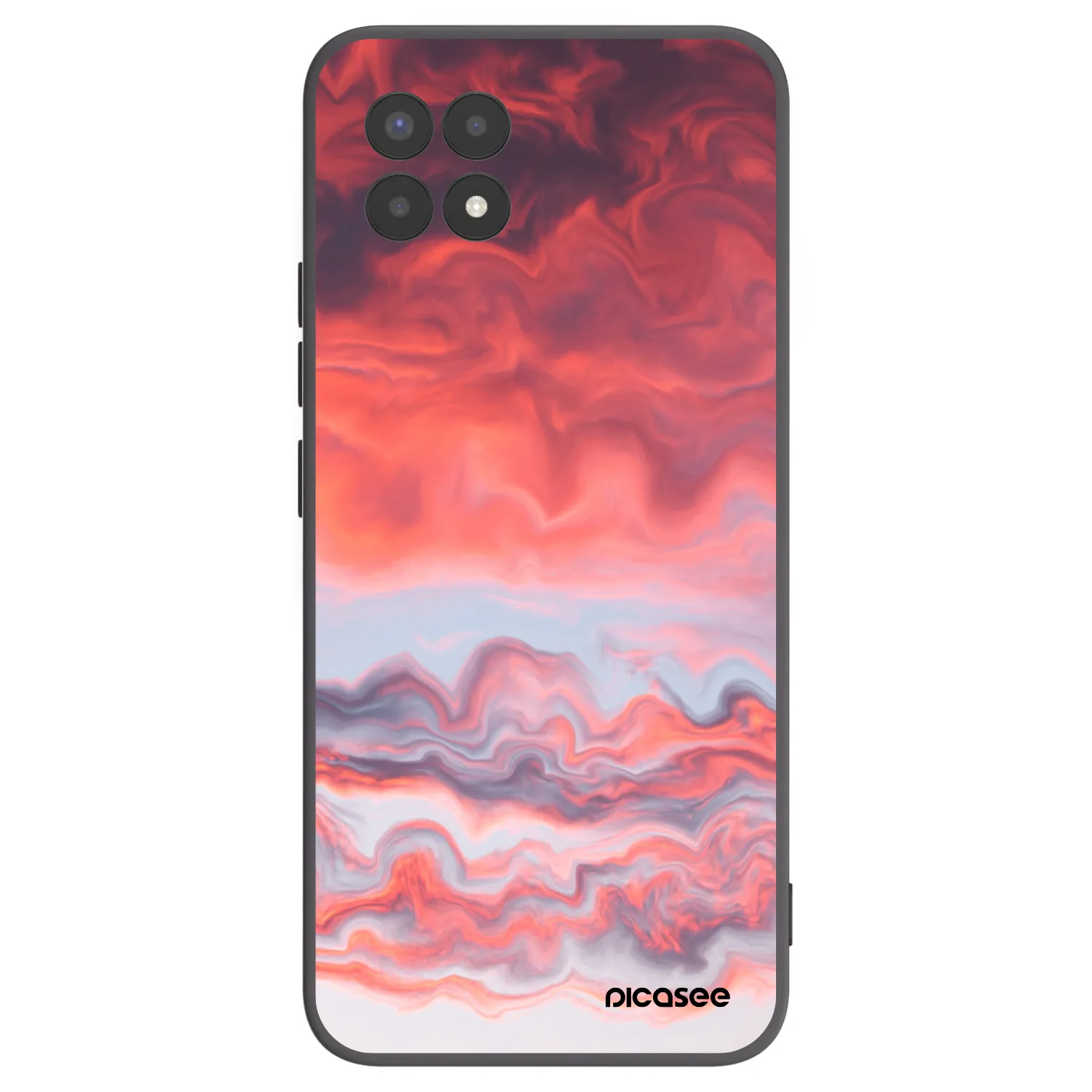 Picasee silikonowe czarne etui na Realme 8i - Sunset