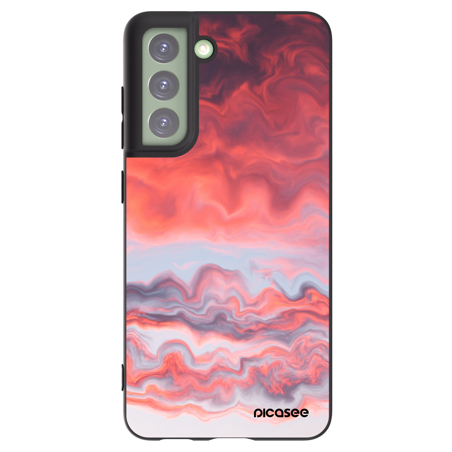 Picasee silikonowe czarne etui na Samsung Galaxy S21 FE 5G - Sunset