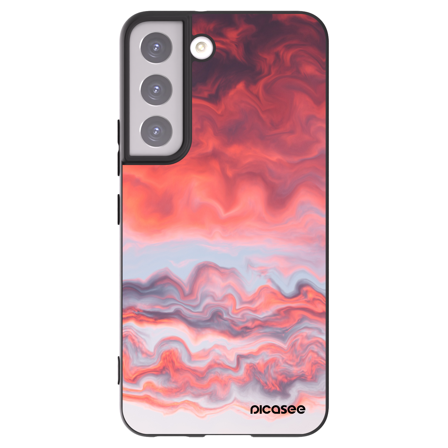 Picasee silikonowe czarne etui na Samsung Galaxy S22 5G - Sunset