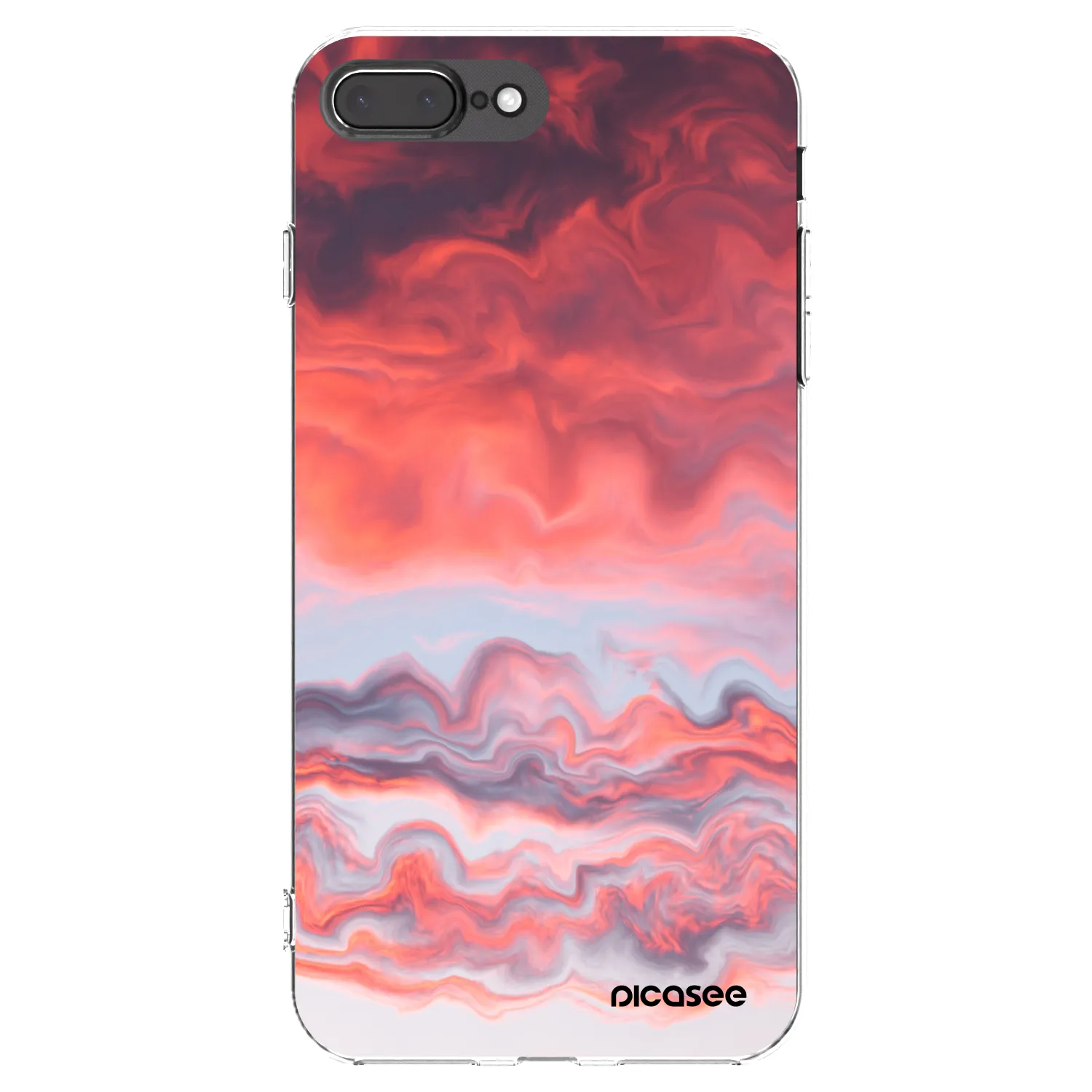 Picasee silikonowe przeźroczyste etui na Apple iPhone 7 Plus - Sunset