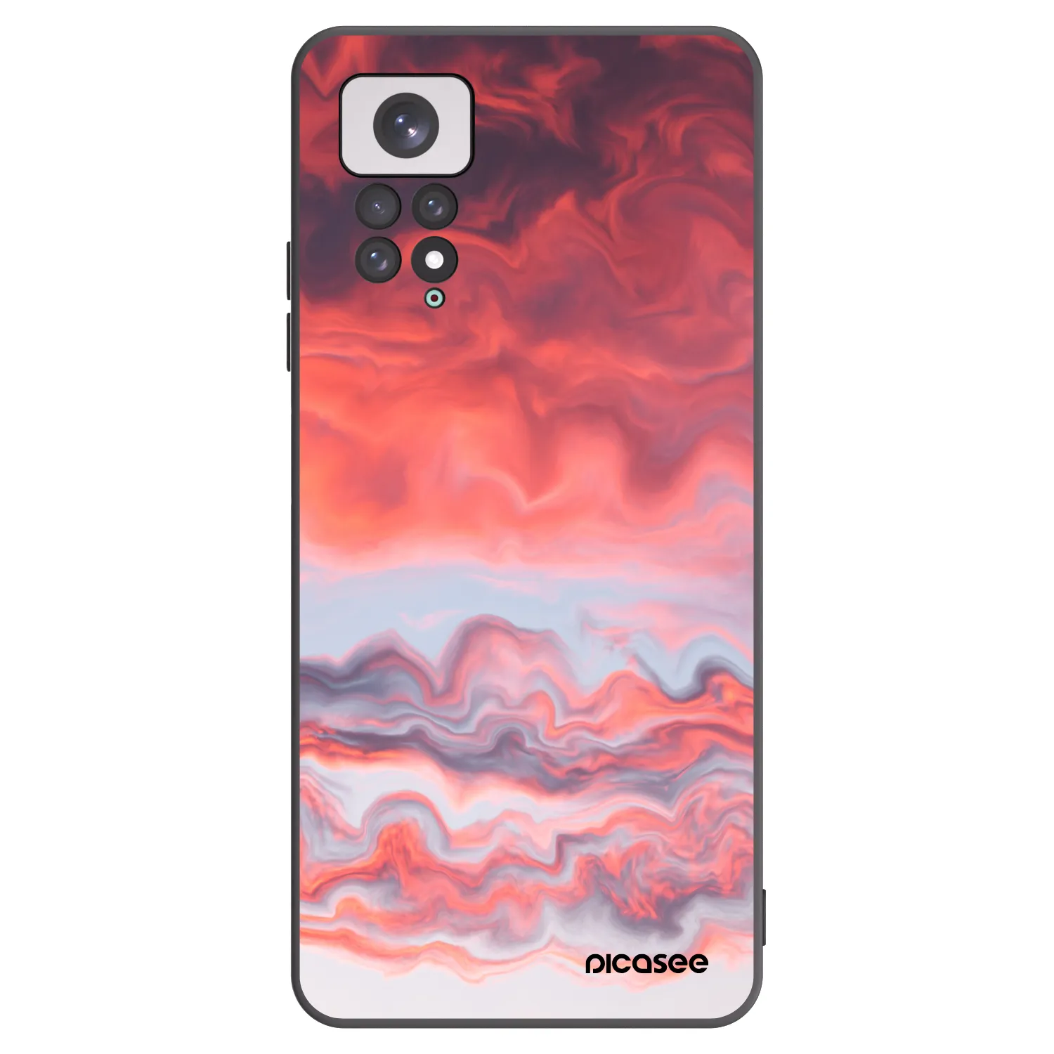 Picasee silikonowe czarne etui na Xiaomi Redmi Note 11 - Sunset