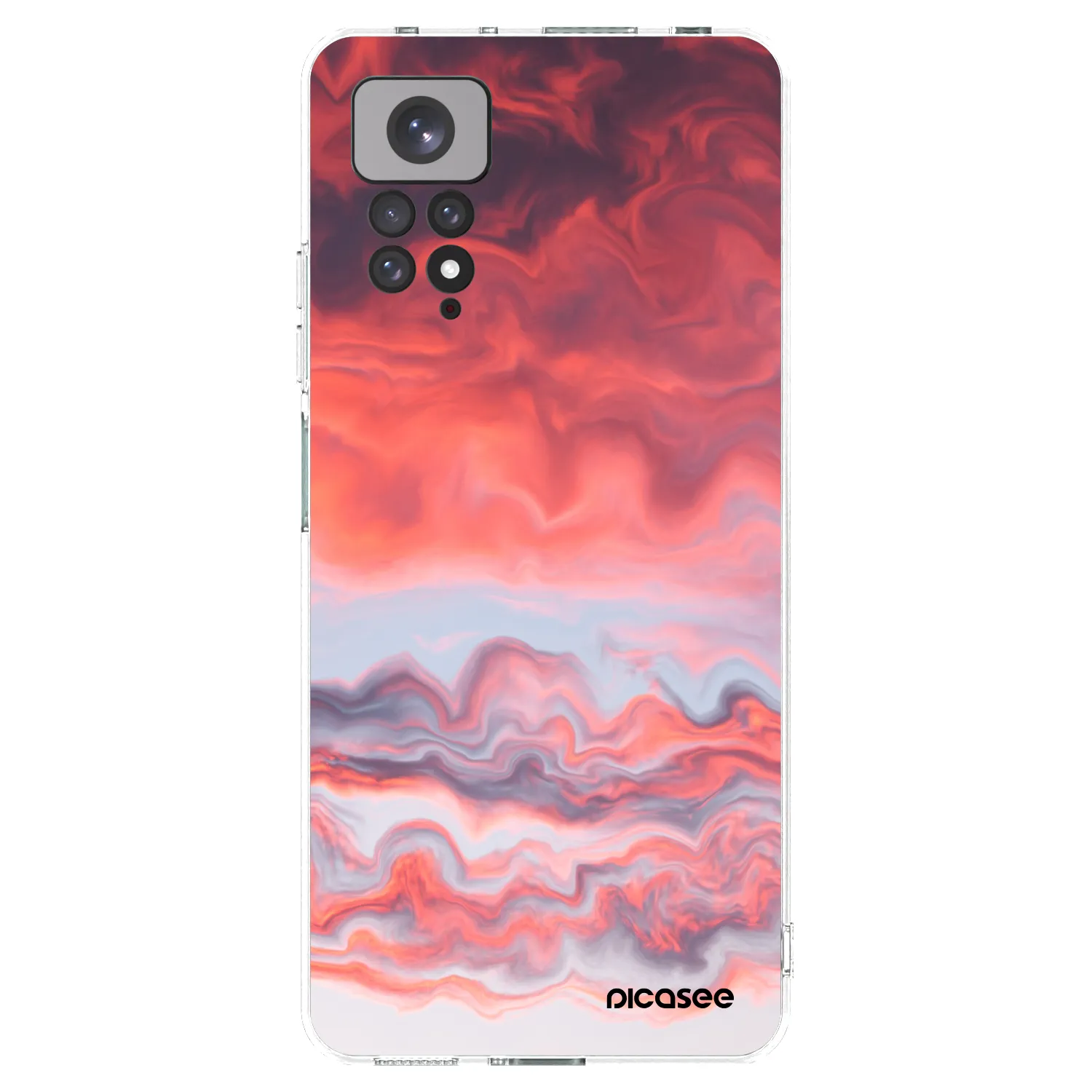 Picasee silikonowe przeźroczyste etui na Xiaomi Redmi Note 11S 4G - Sunset