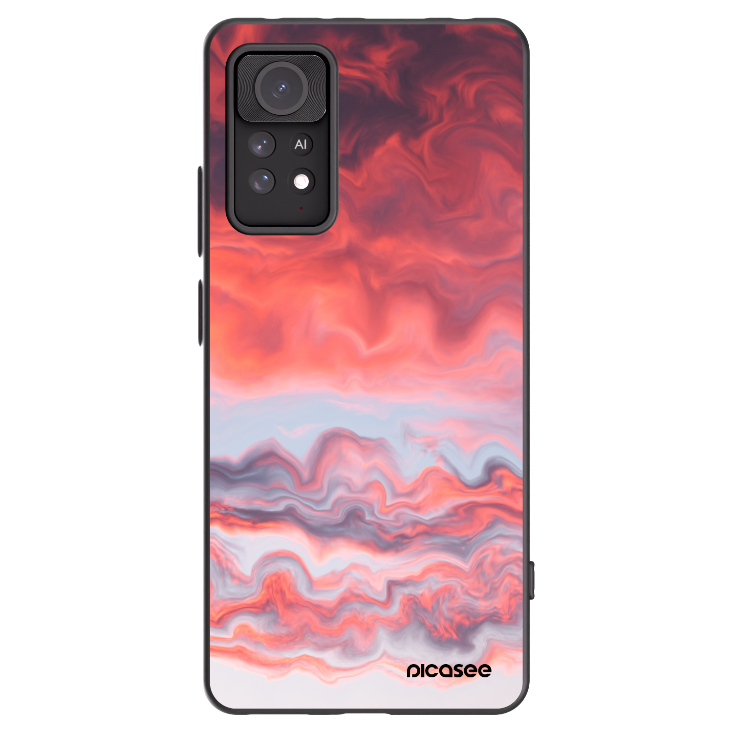 Picasee silikonowe czarne etui na Xiaomi Redmi Note 11 Pro 5G - Sunset