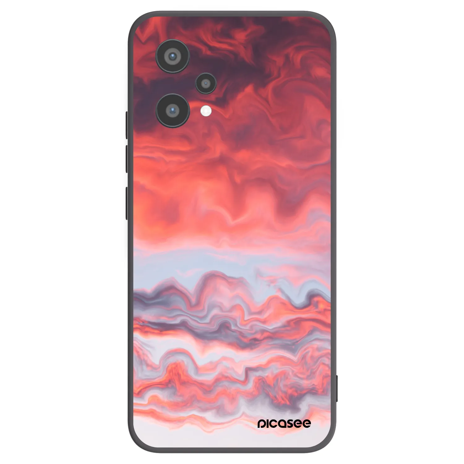 Picasee silikonowe czarne etui na Realme 9 Pro 5G - Sunset