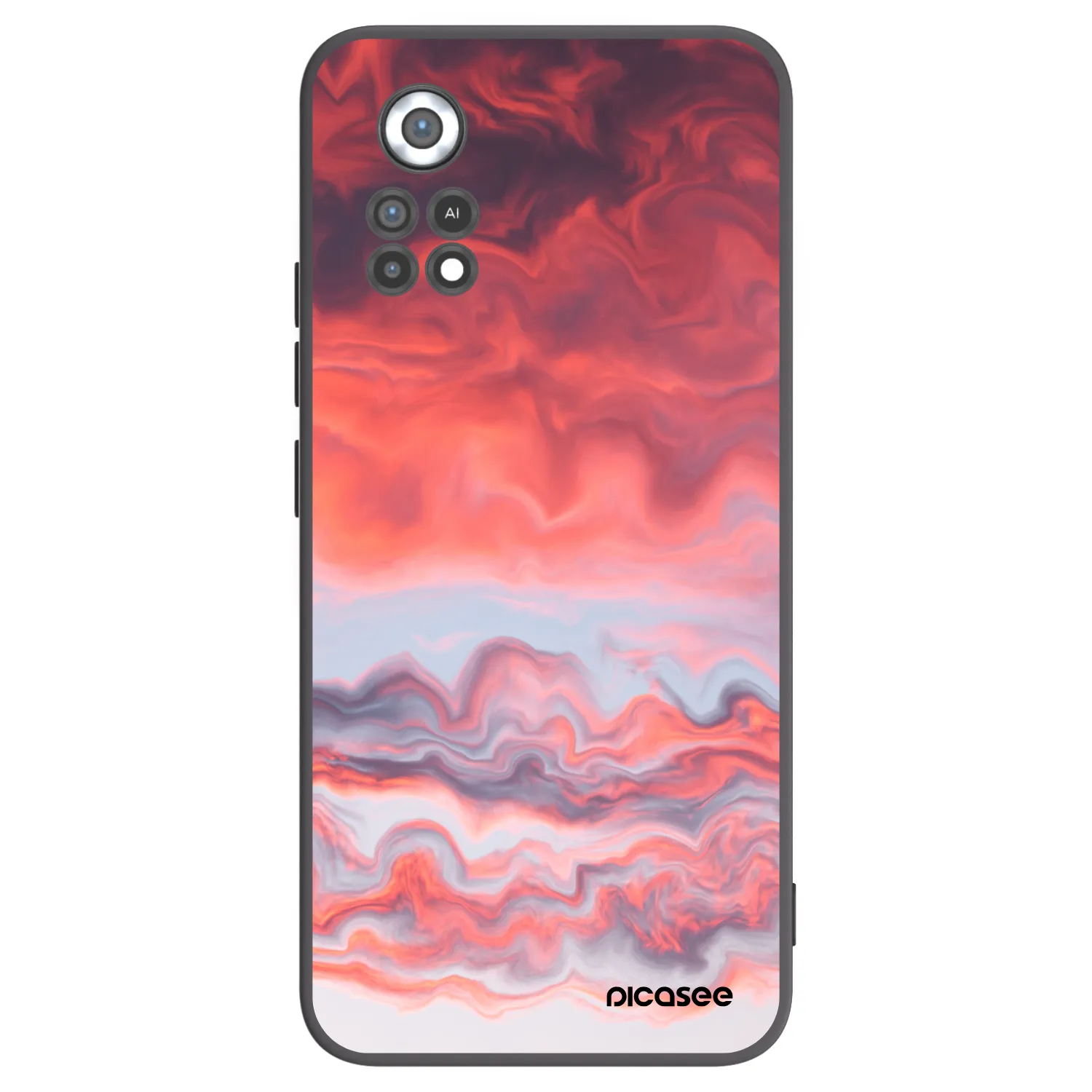 Picasee silikonowe czarne etui na Xiaomi Poco X4 Pro 5G - Sunset