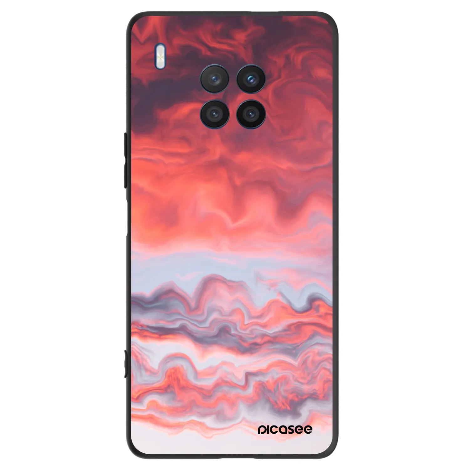 Picasee silikonowe czarne etui na Honor 50 Lite - Sunset