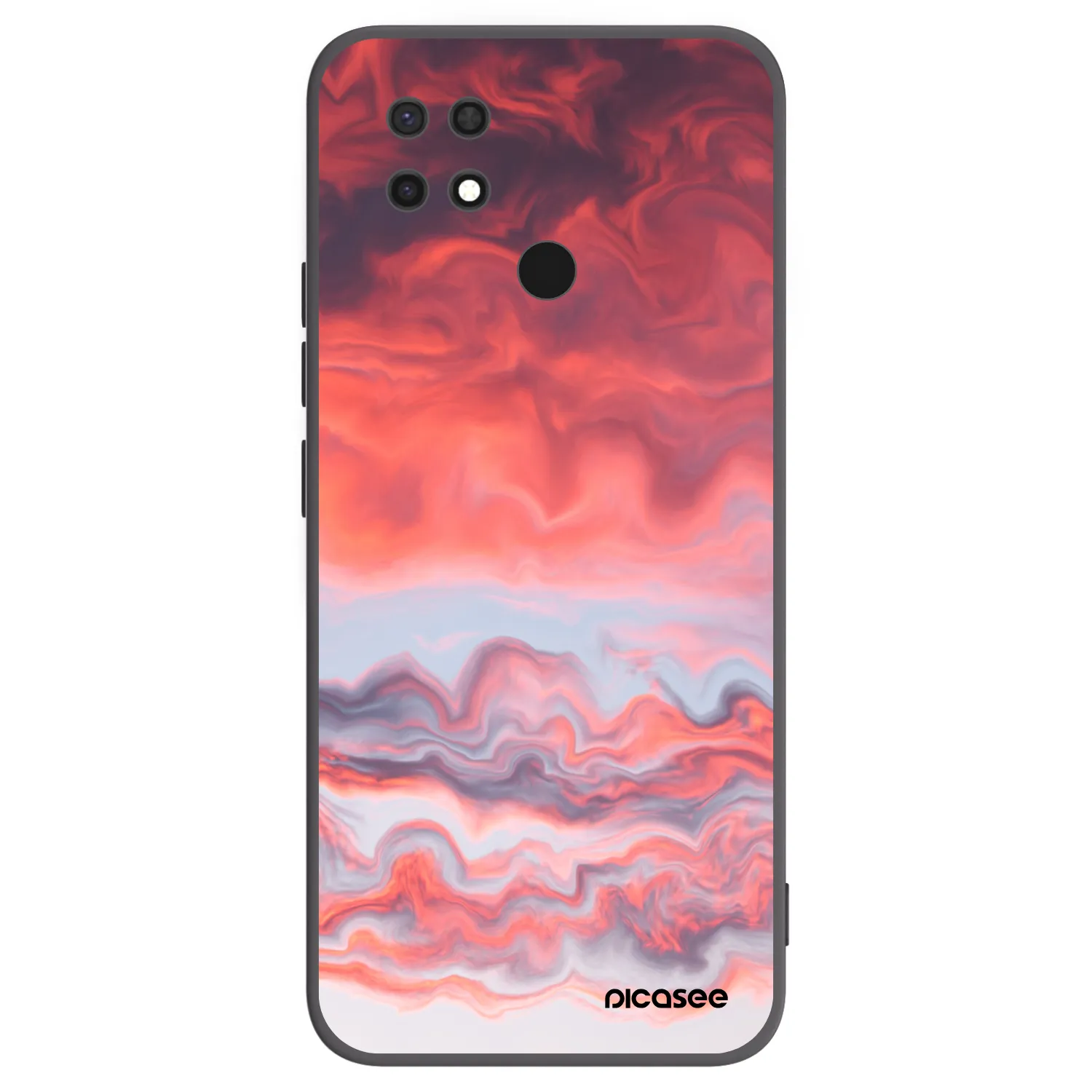 Picasee silikonowe czarne etui na Xiaomi Redmi 10C - Sunset