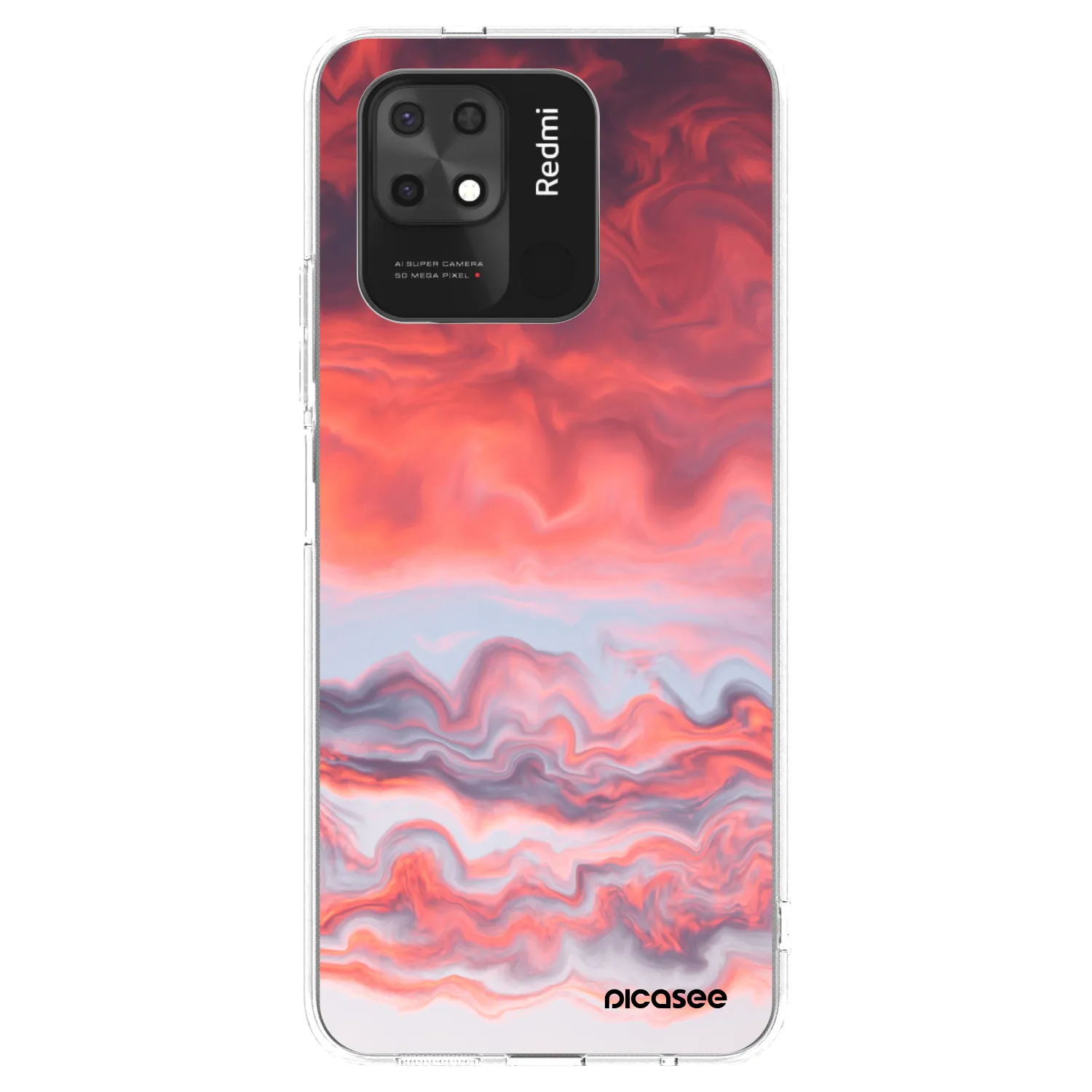 Picasee silikonowe przeźroczyste etui na Xiaomi Redmi 10C - Sunset