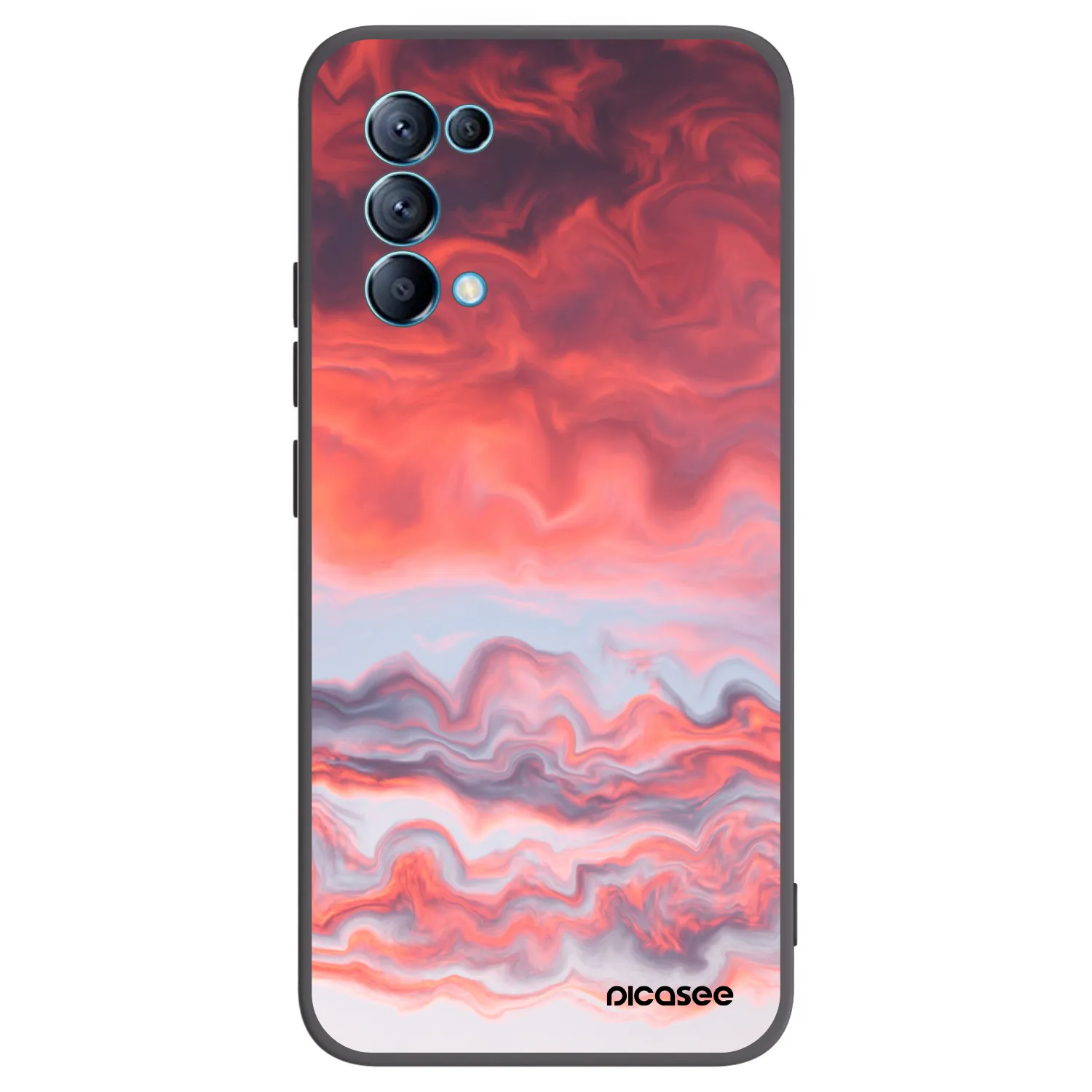 Picasee silikonowe czarne etui na OPPO Reno 5 5G - Sunset