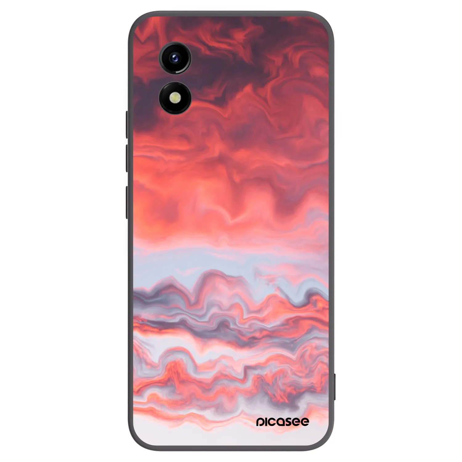 Picasee silikonowe czarne etui na Vivo Y01 - Sunset