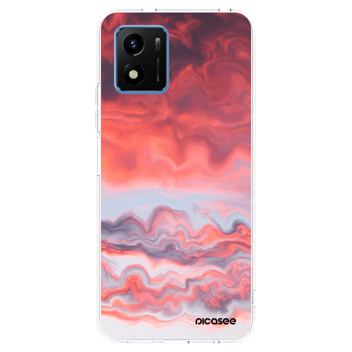 Picasee silikonowe przeźroczyste etui na Vivo Y01 - Sunset