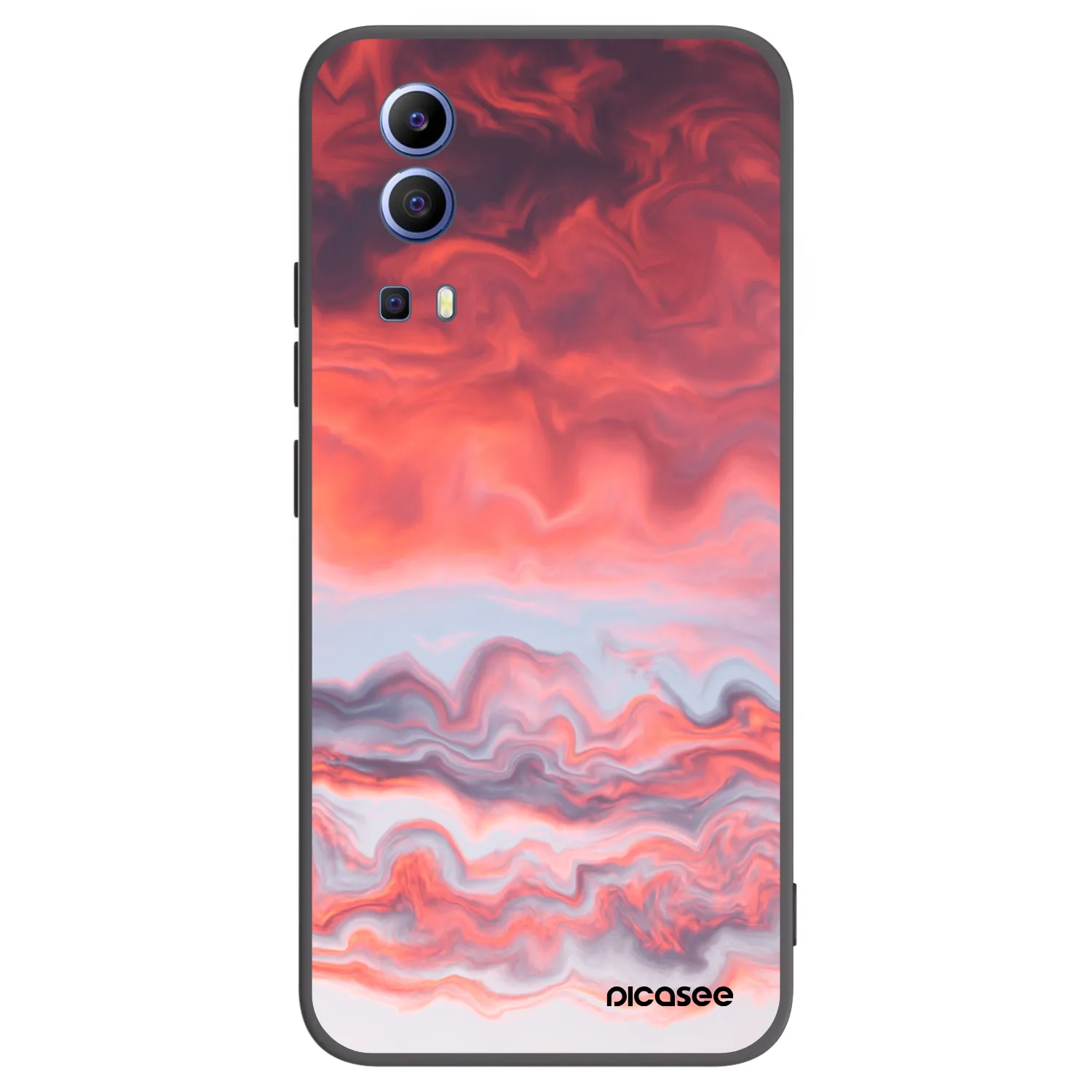 Picasee silikonowe czarne etui na Vivo Y52 5G - Sunset