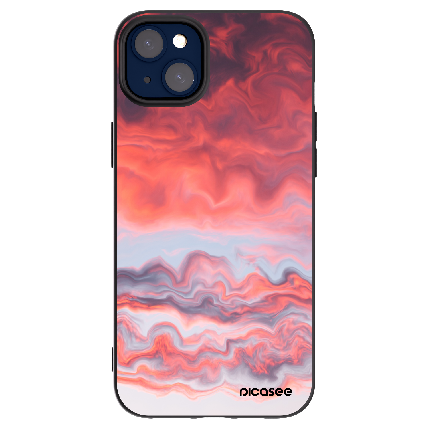 Picasee silikonowe czarne etui na Apple iPhone 14 Plus - Sunset