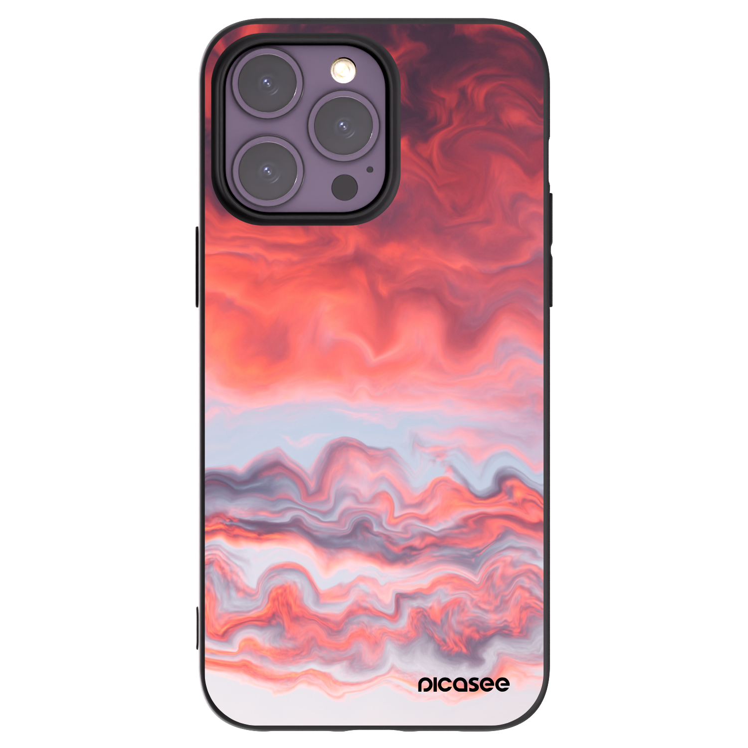 Picasee silikonowe czarne etui na Apple iPhone 14 Pro Max - Sunset