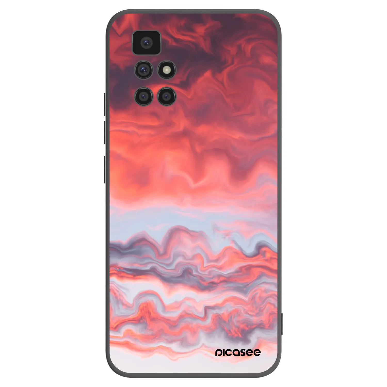 Picasee silikonowe czarne etui na Xiaomi Redmi 10 (2022) - Sunset