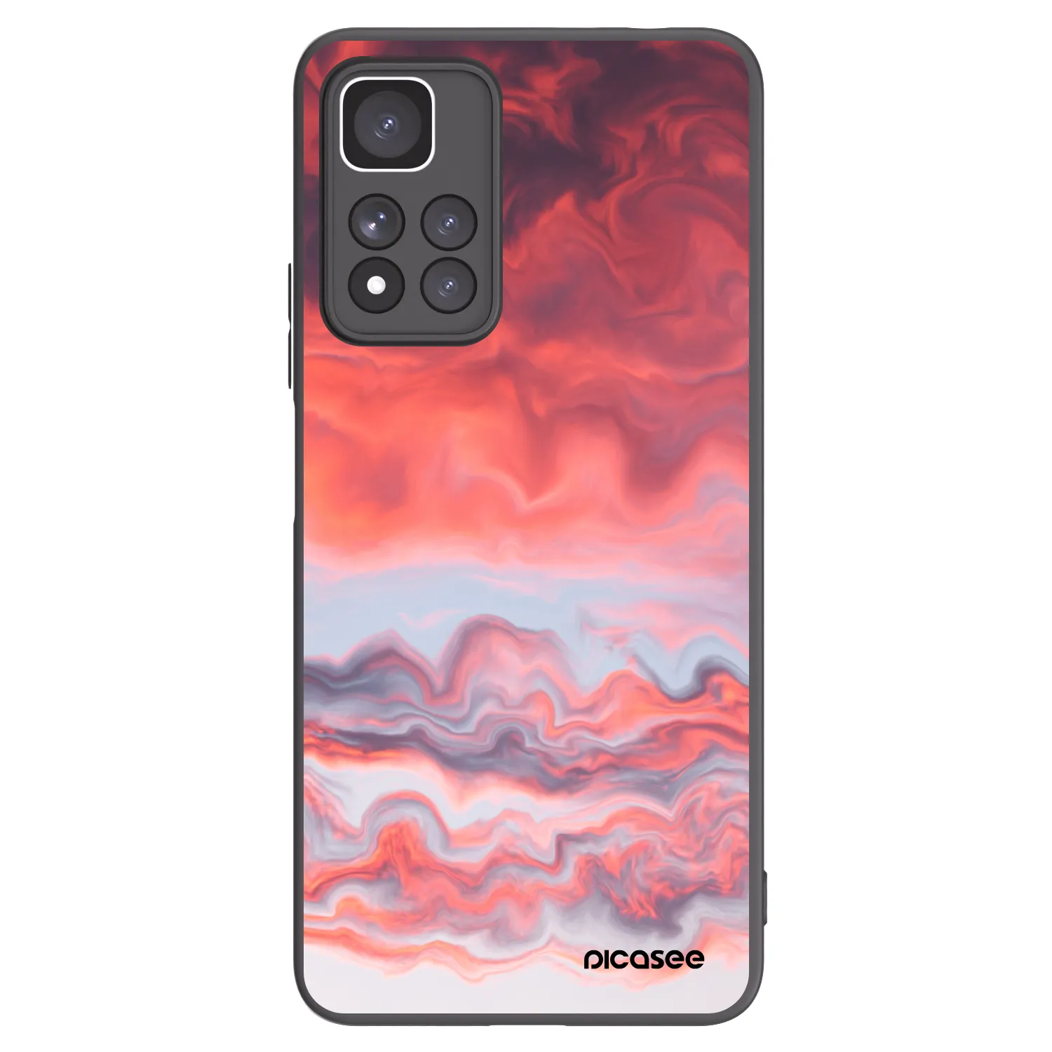 Picasee silikonowe czarne etui na Xiaomi Redmi Note 11 Pro+ 5G - Sunset