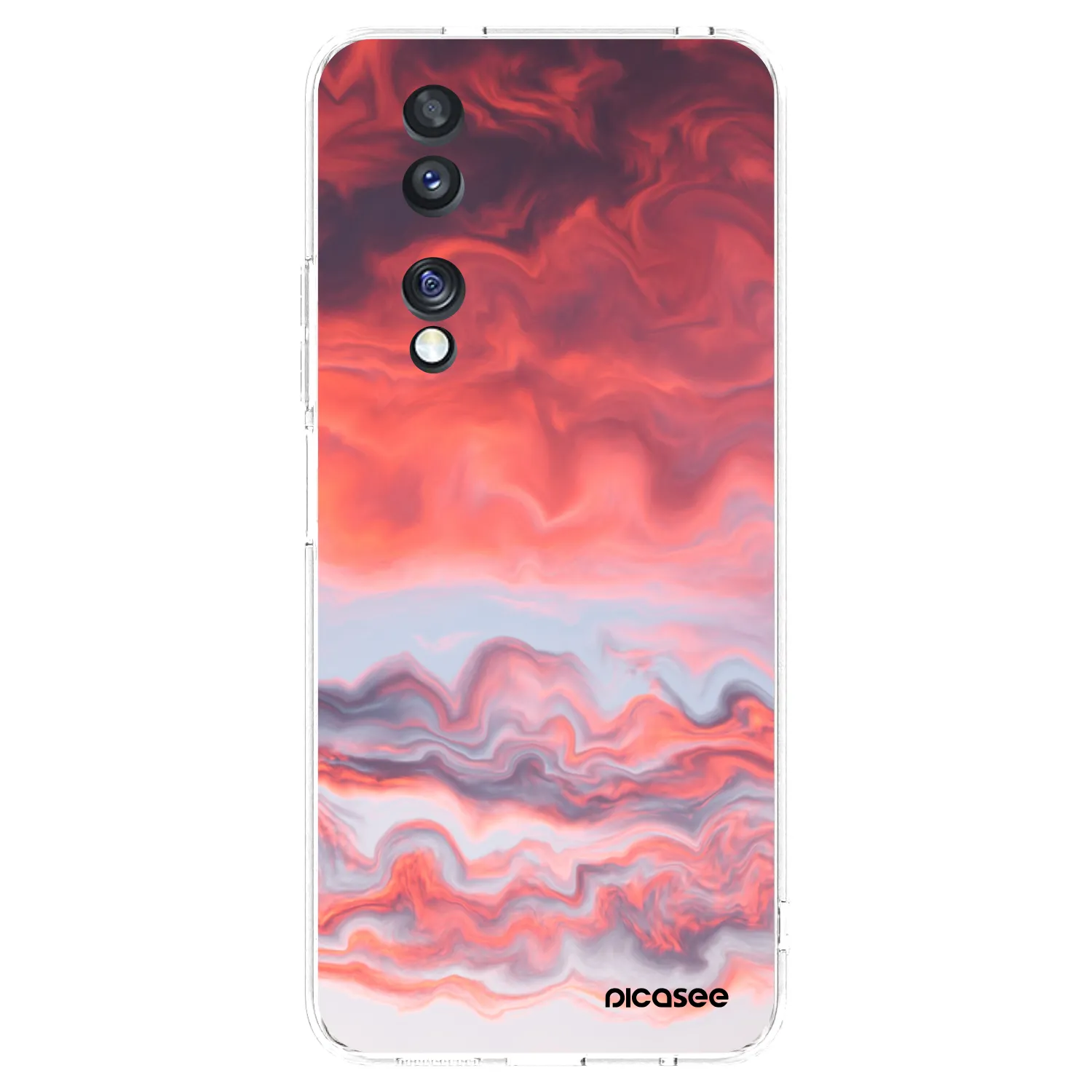 Picasee silikonowe przeźroczyste etui na Honor 70 - Sunset