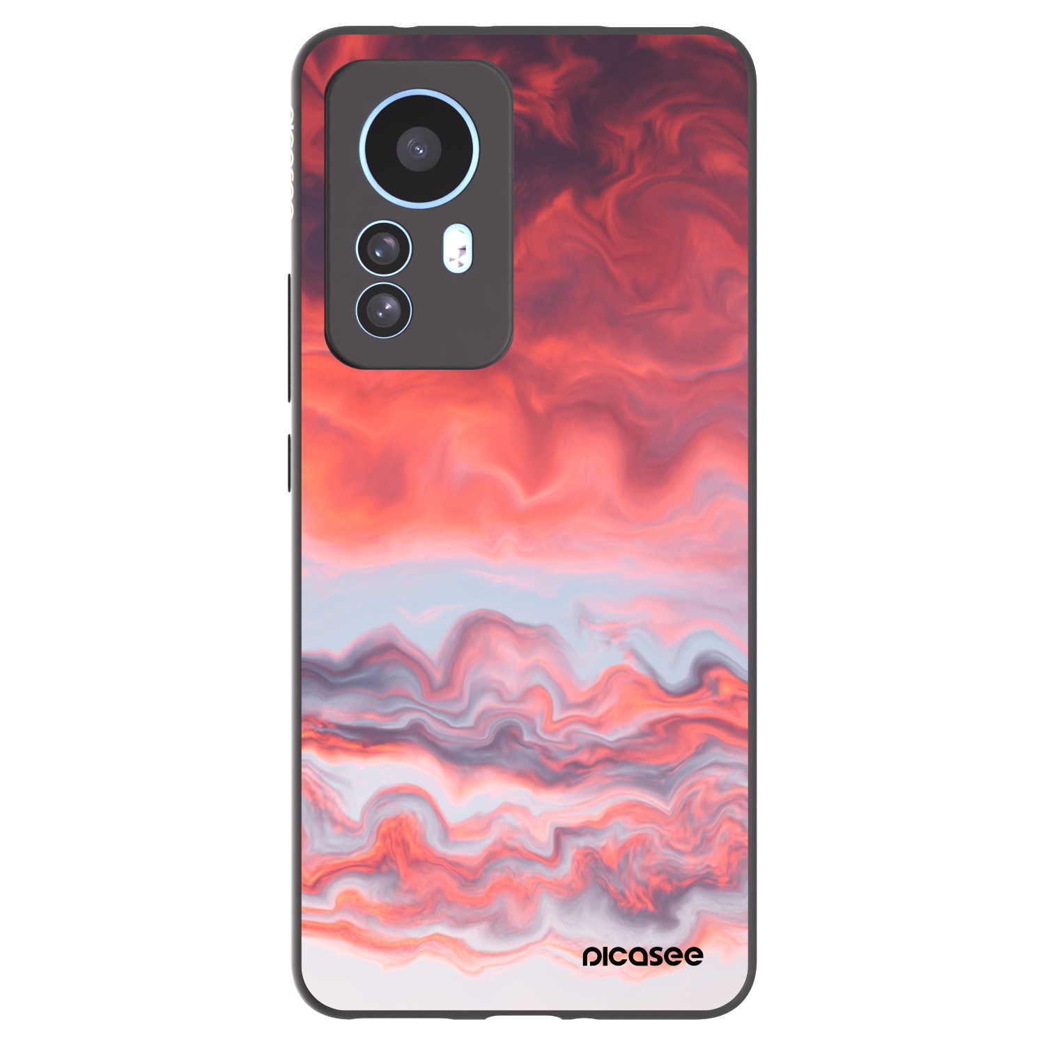 Picasee silikonowe czarne etui na Xiaomi 12T Pro - Sunset