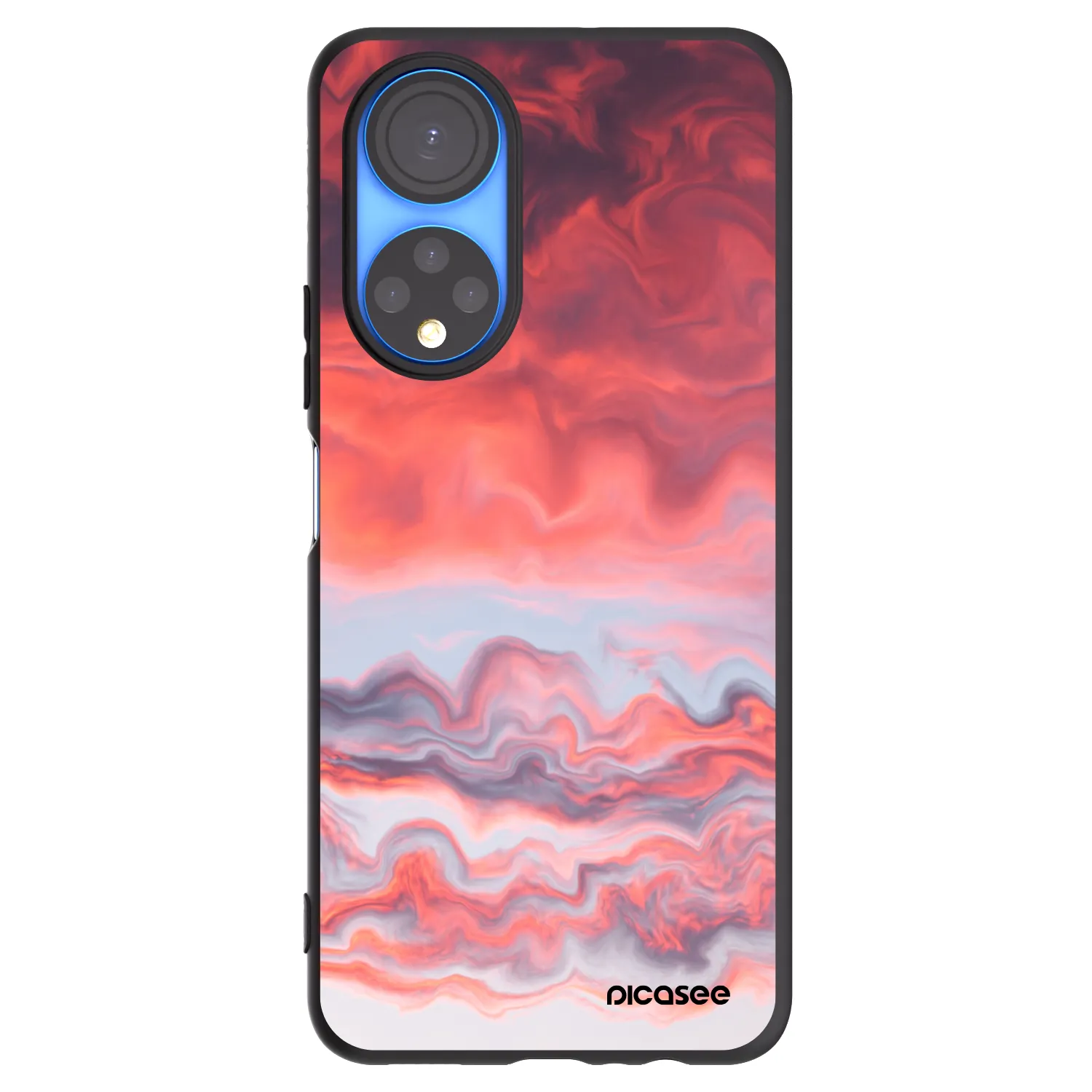 Picasee silikonowe czarne etui na Honor X7 - Sunset