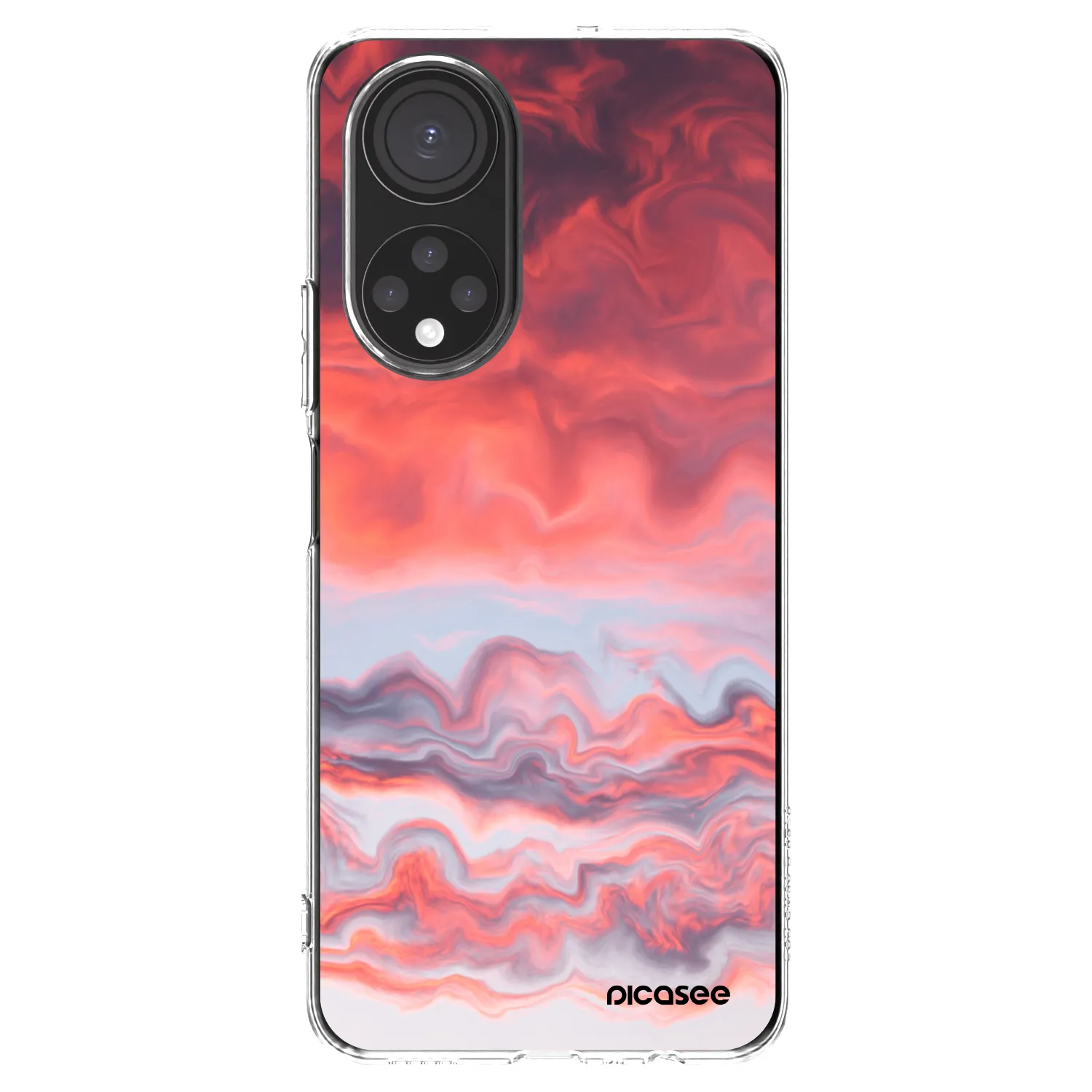 Picasee silikonowe przeźroczyste etui na Honor X7 - Sunset