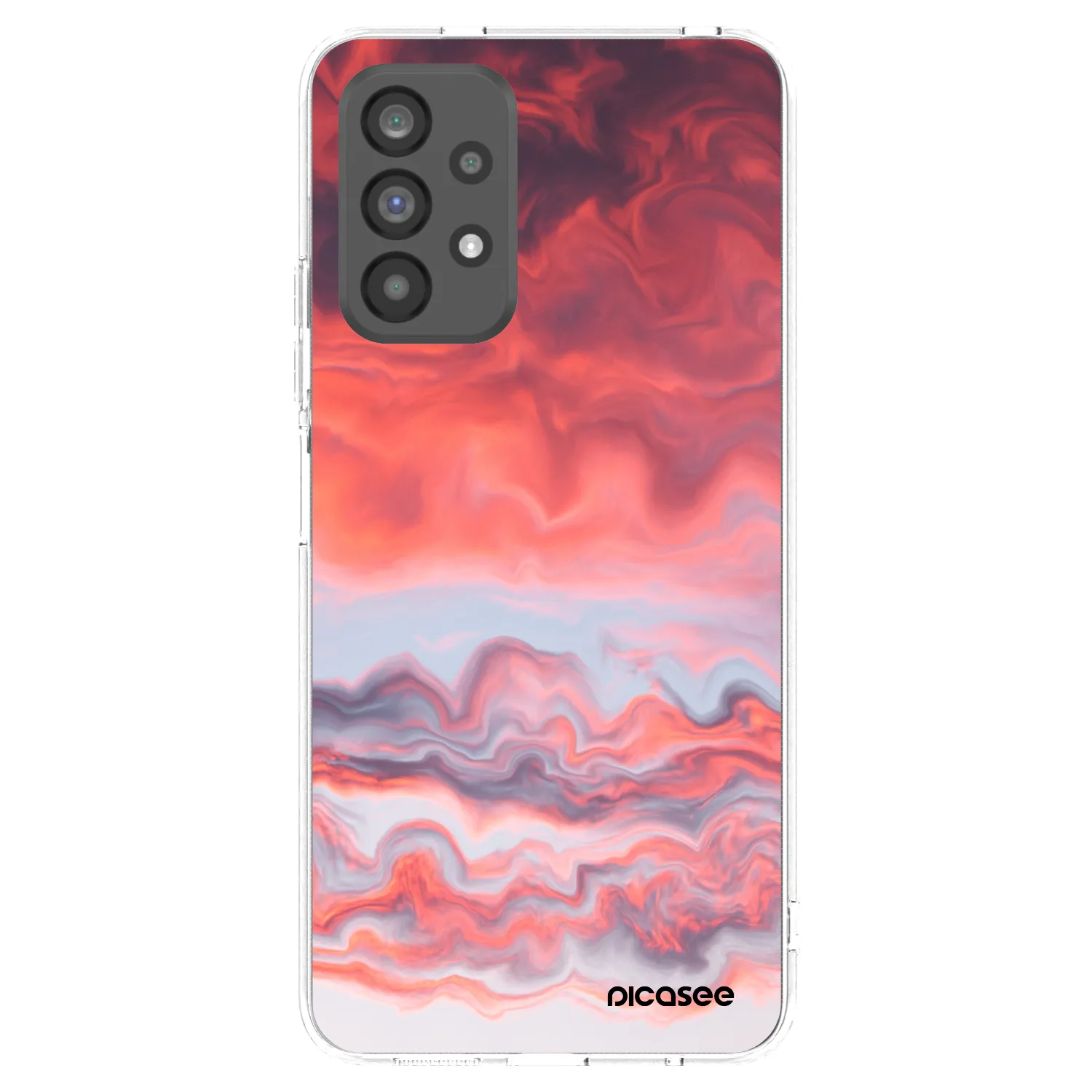 Picasee silikonowe przeźroczyste etui na Samsung Galaxy A73 5G - Sunset