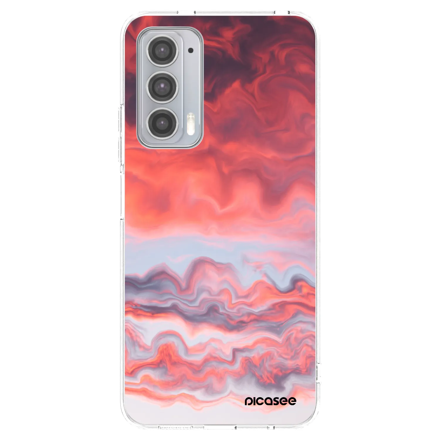 Picasee silikonowe przeźroczyste etui na Motorola Edge 20 - Sunset