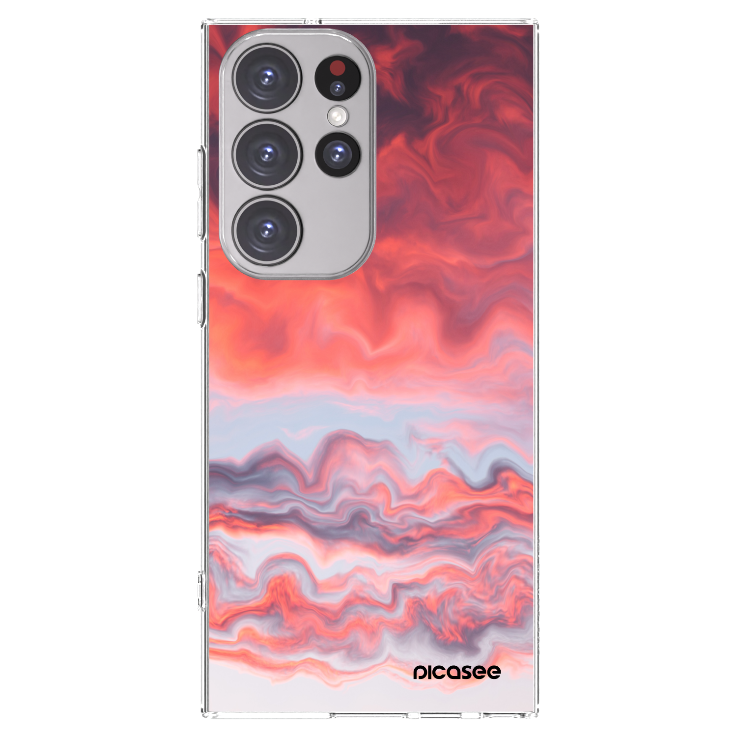 Picasee silikonowe przeźroczyste etui na Samsung Galaxy S23 Ultra 5G - Sunset