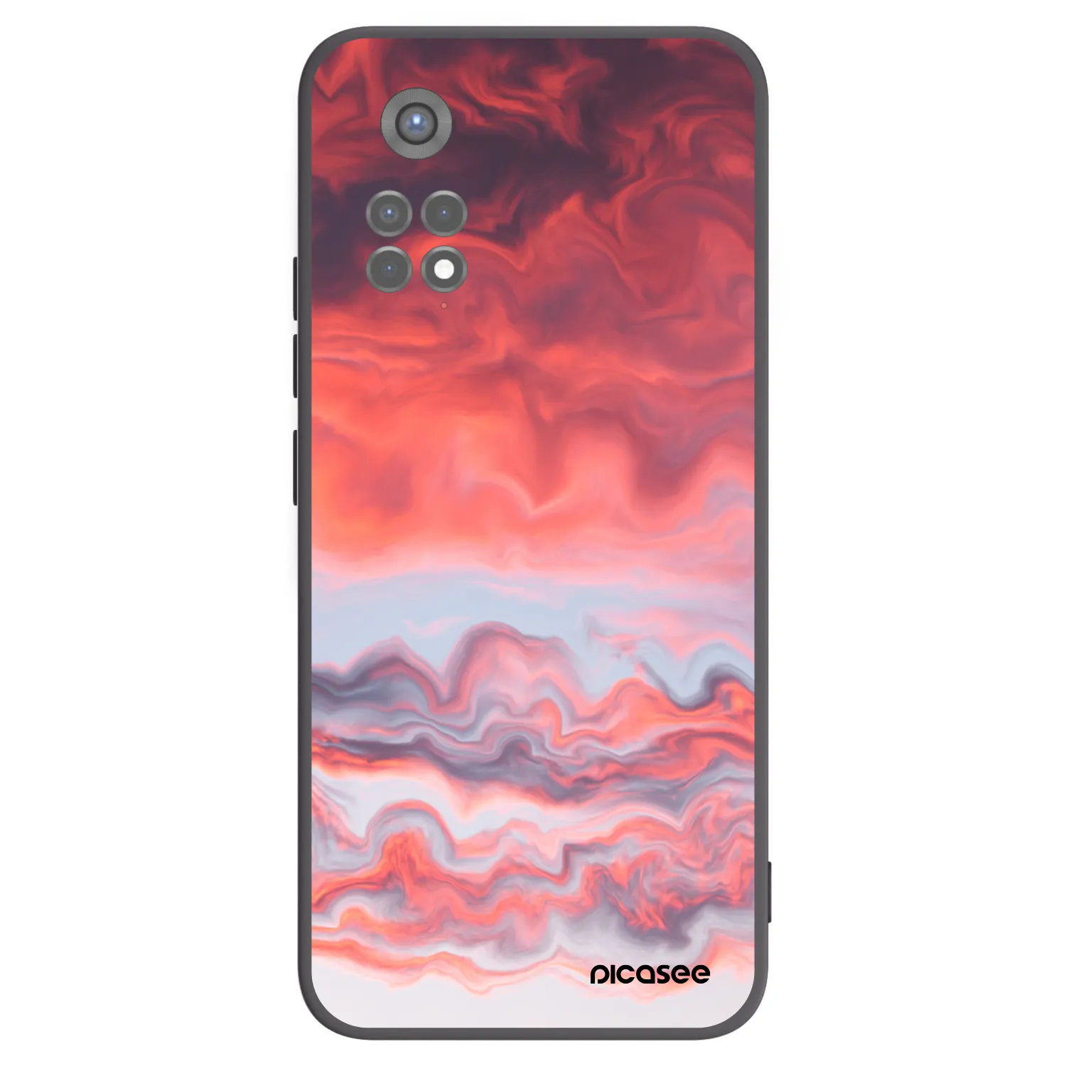 Picasee silikonowe czarne etui na Xiaomi Redmi Note 11S 5G - Sunset
