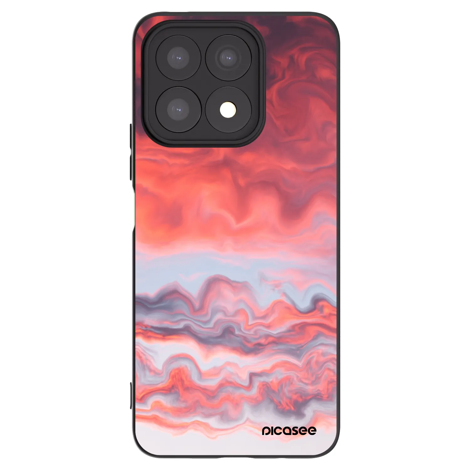 Picasee silikonowe czarne etui na Honor X8a - Sunset