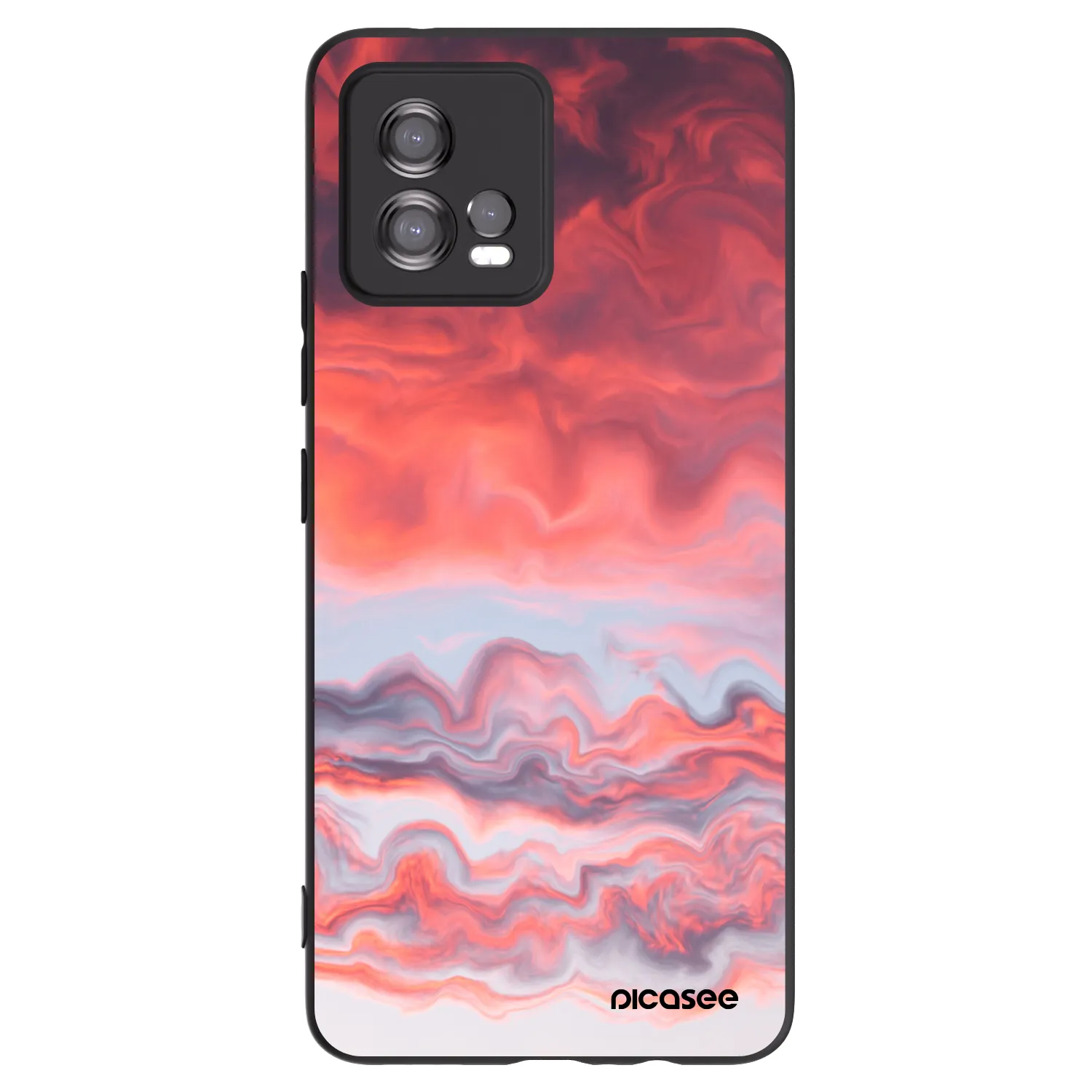 Picasee silikonowe czarne etui na Motorola Moto G72 - Sunset