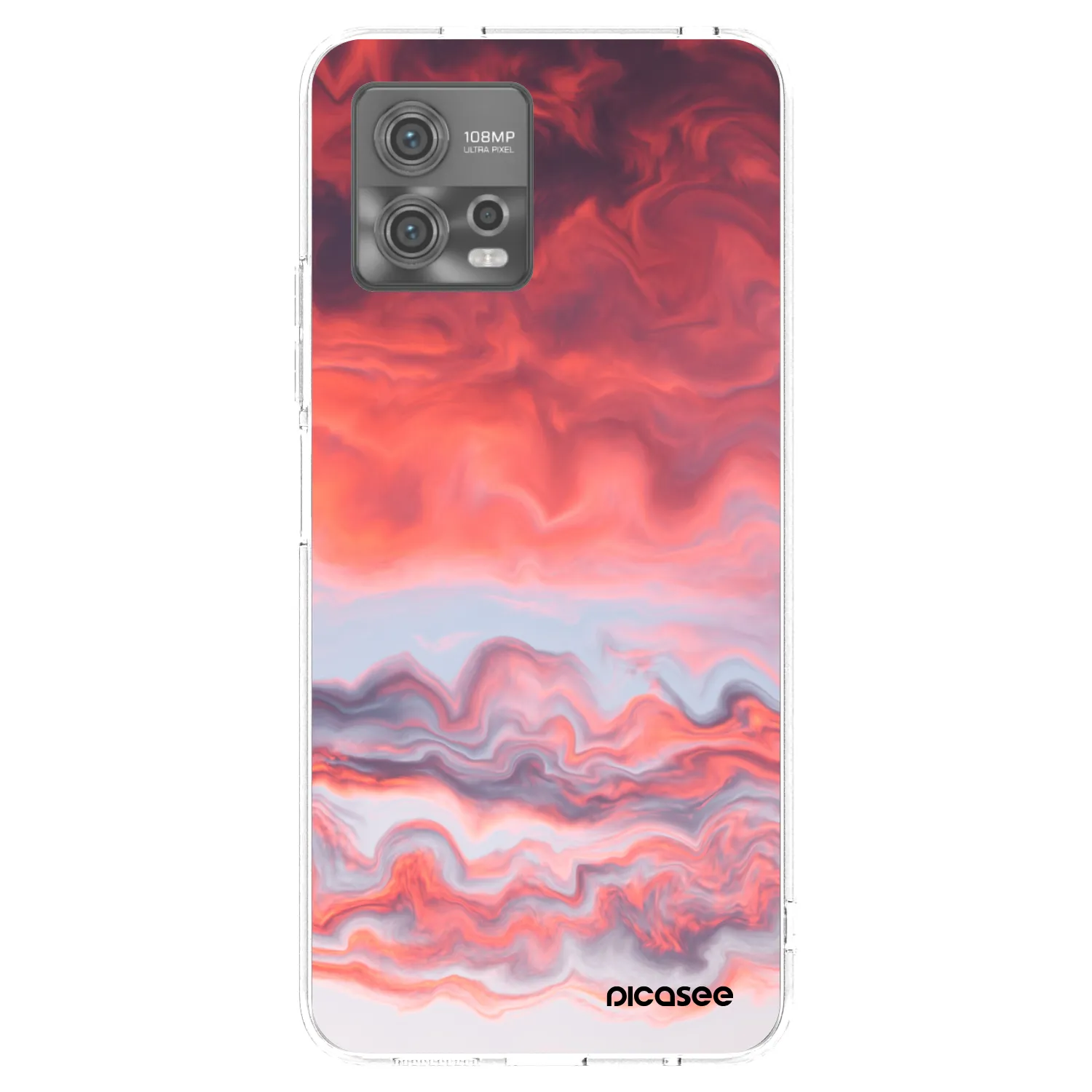 Picasee silikonowe przeźroczyste etui na Motorola Moto G72 - Sunset